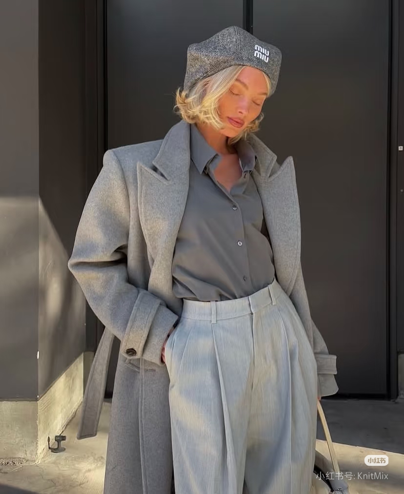 ❤️双排扣系腰带羊毛大衣！羊毛混纺 两色 SML