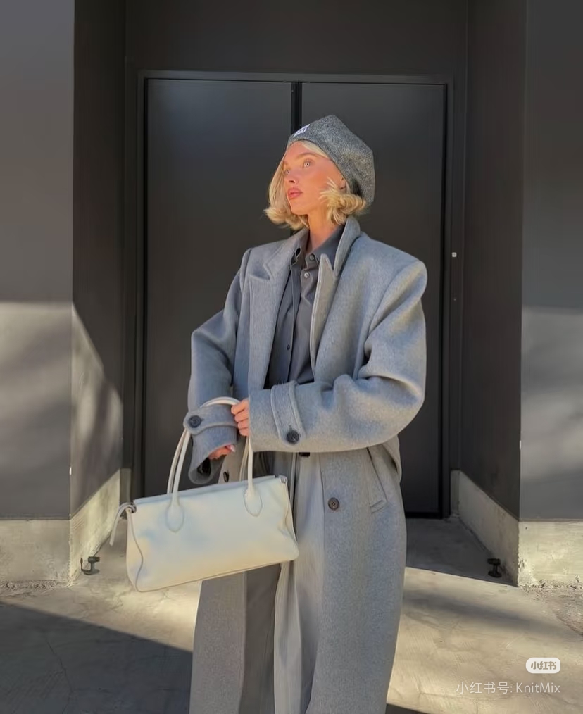 ❤️双排扣系腰带羊毛大衣！羊毛混纺 两色 SML