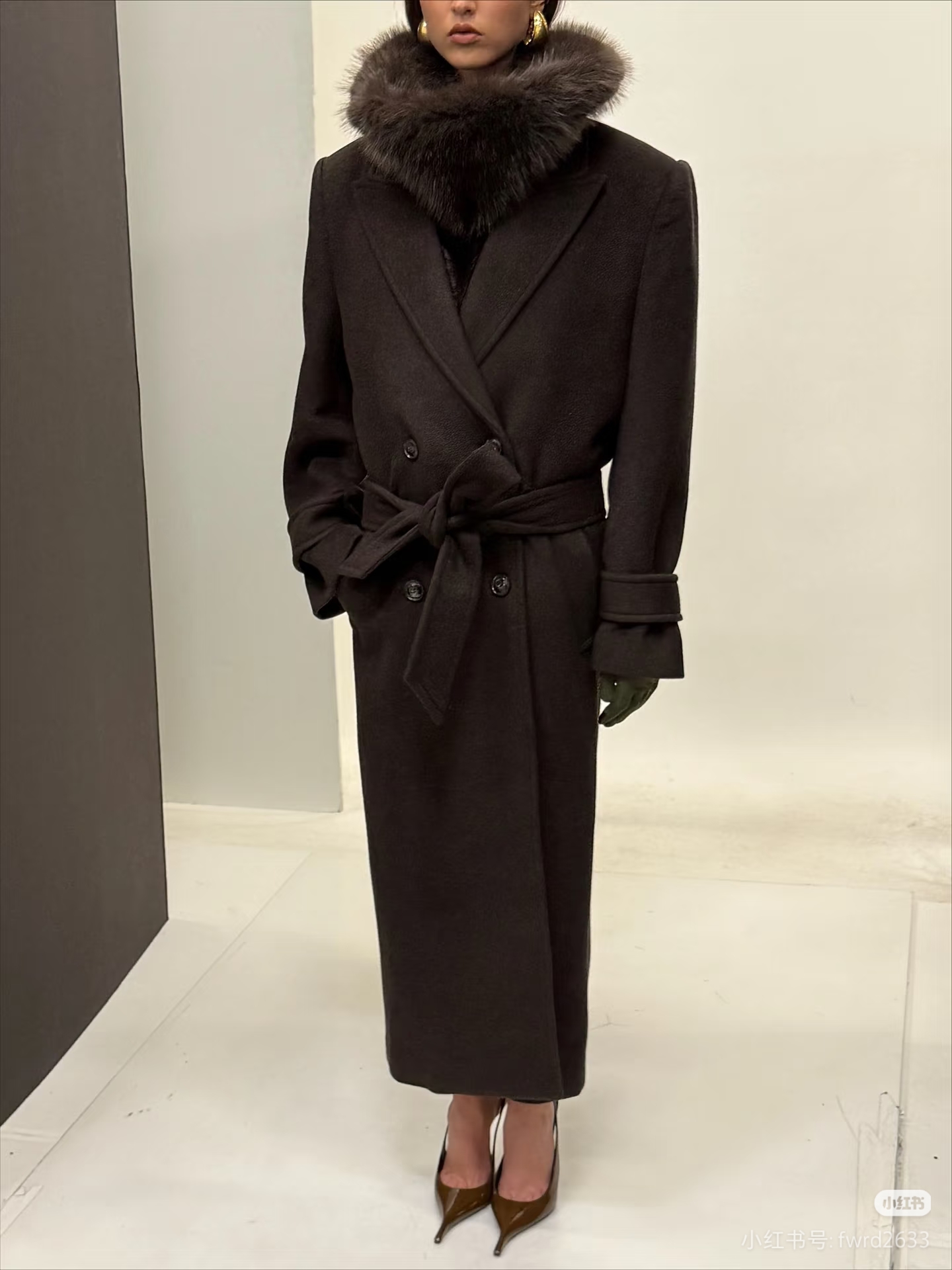 NO:683930,Double breasted belted wool coat!  Wool blend two-tone SML,,19860909双排扣系腰带羊毛大衣！羊毛混纺 两色 SML,,,Women's clothing