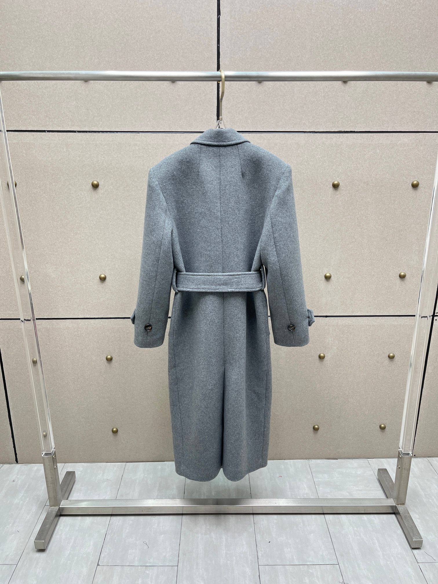 ❤️双排扣系腰带羊毛大衣！羊毛混纺 两色 SML