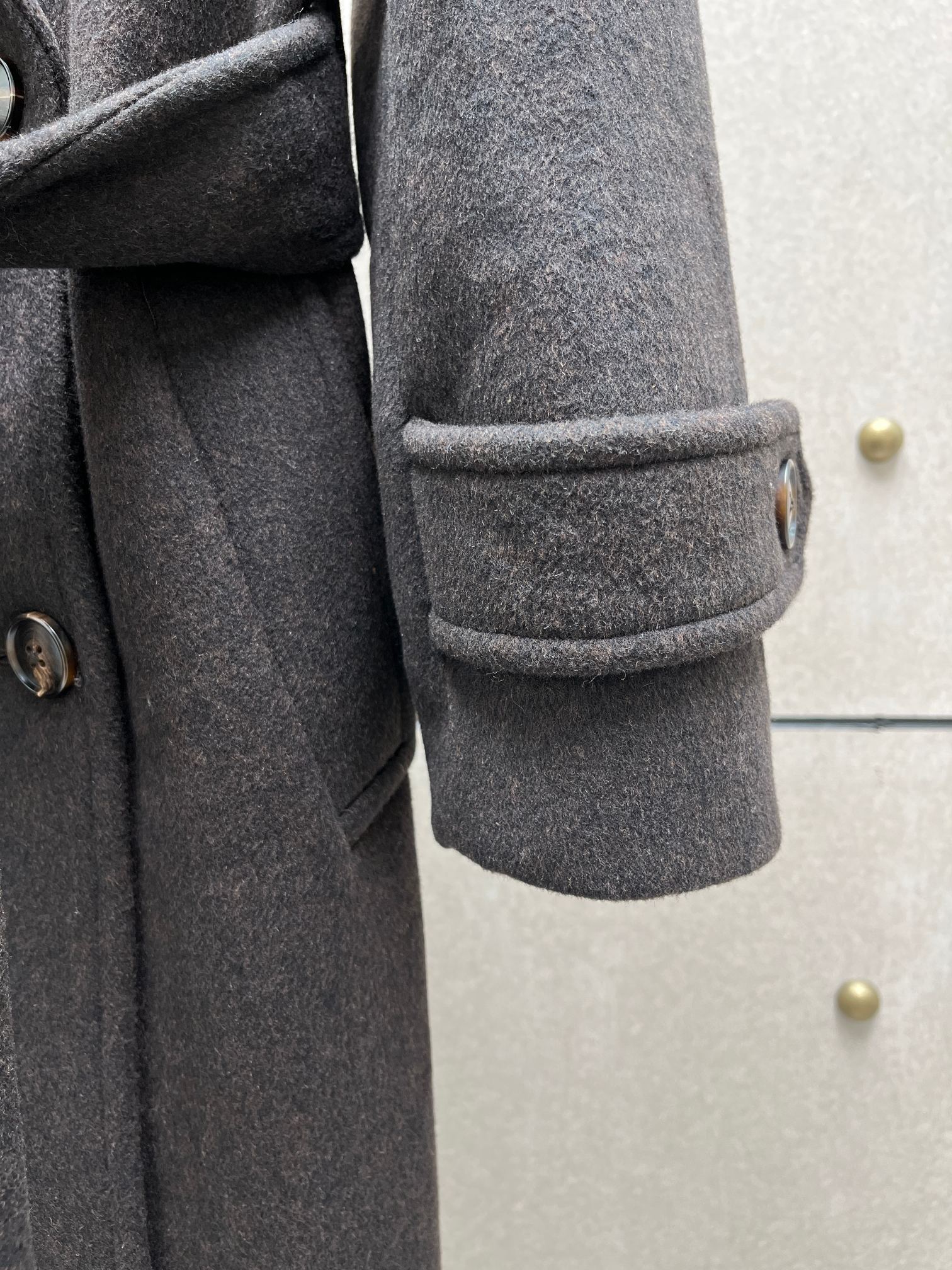 ❤️双排扣系腰带羊毛大衣！羊毛混纺 两色 SML