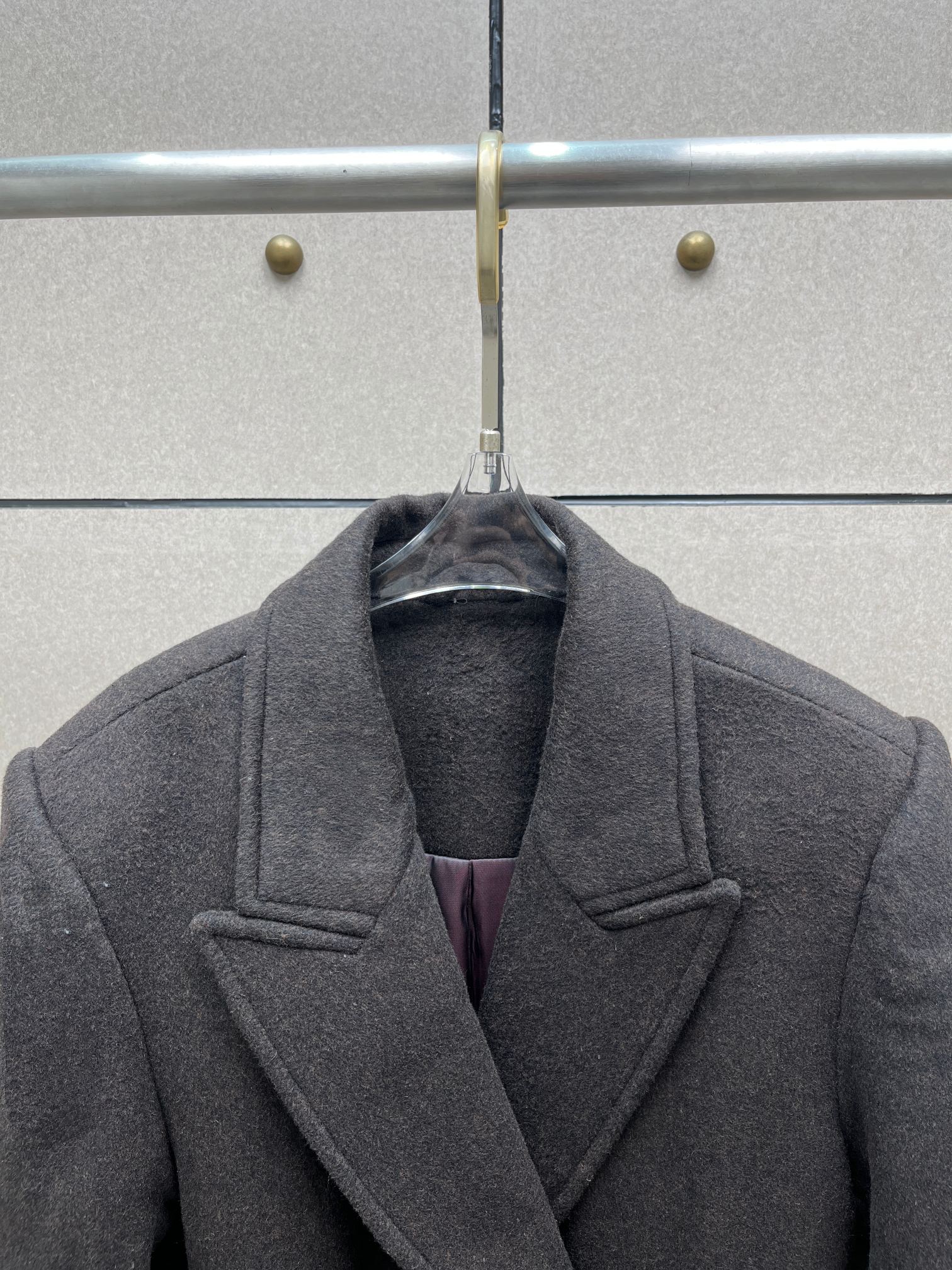 ❤️双排扣系腰带羊毛大衣！羊毛混纺 两色 SML