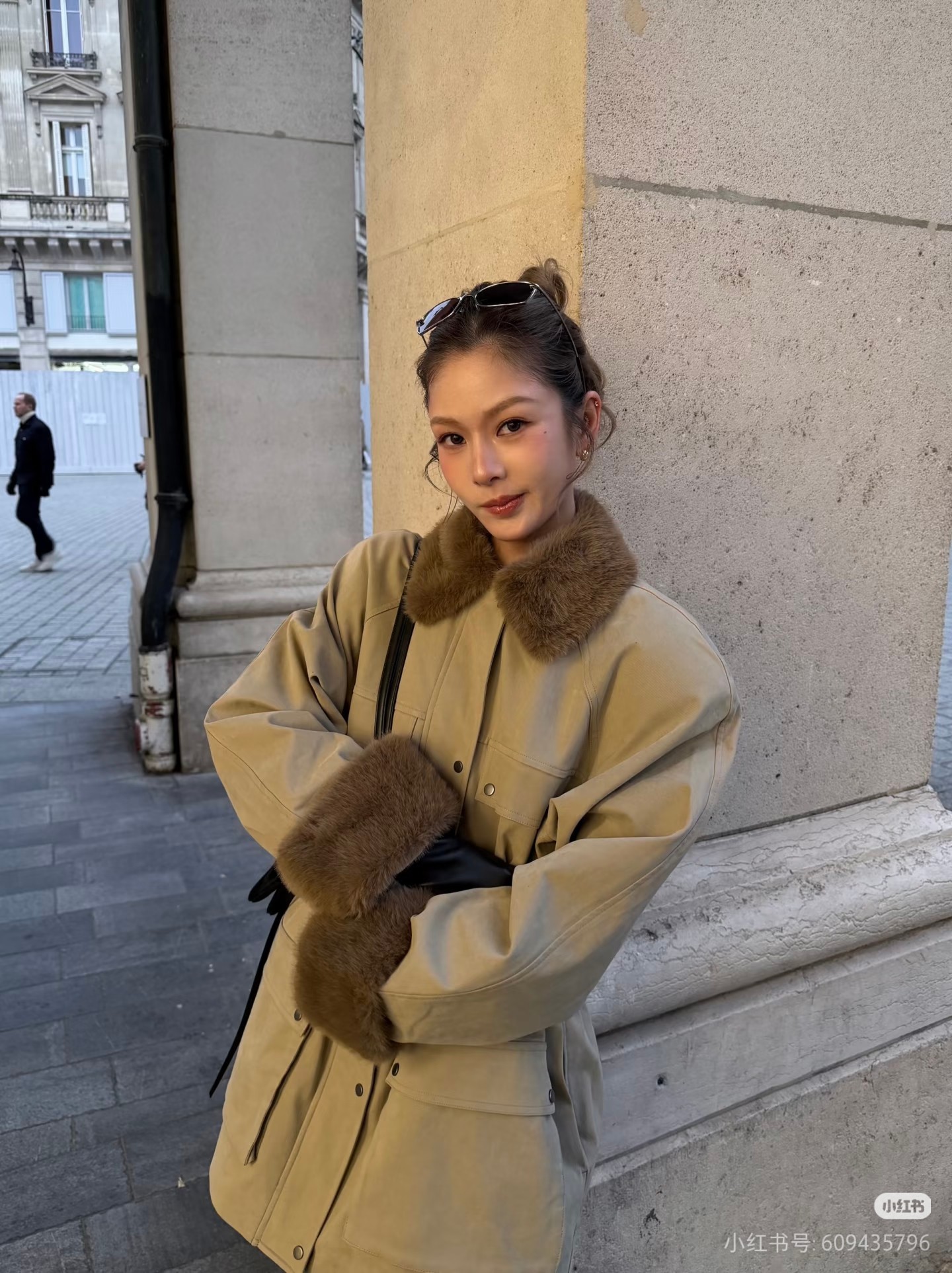 ❤️毛领多袋收腰夹克外套！棉 SML