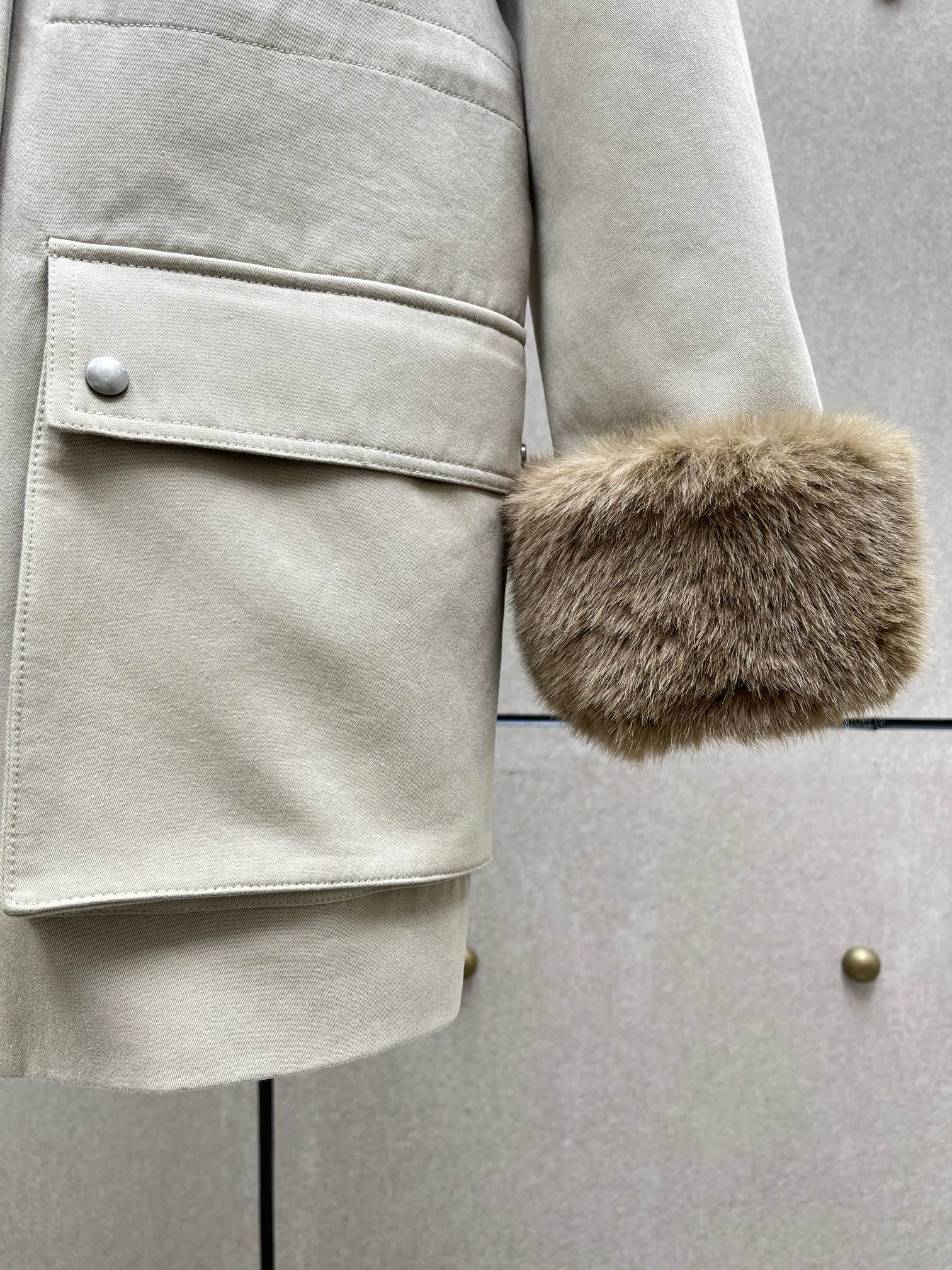 ❤️毛领多袋收腰夹克外套！棉 SML