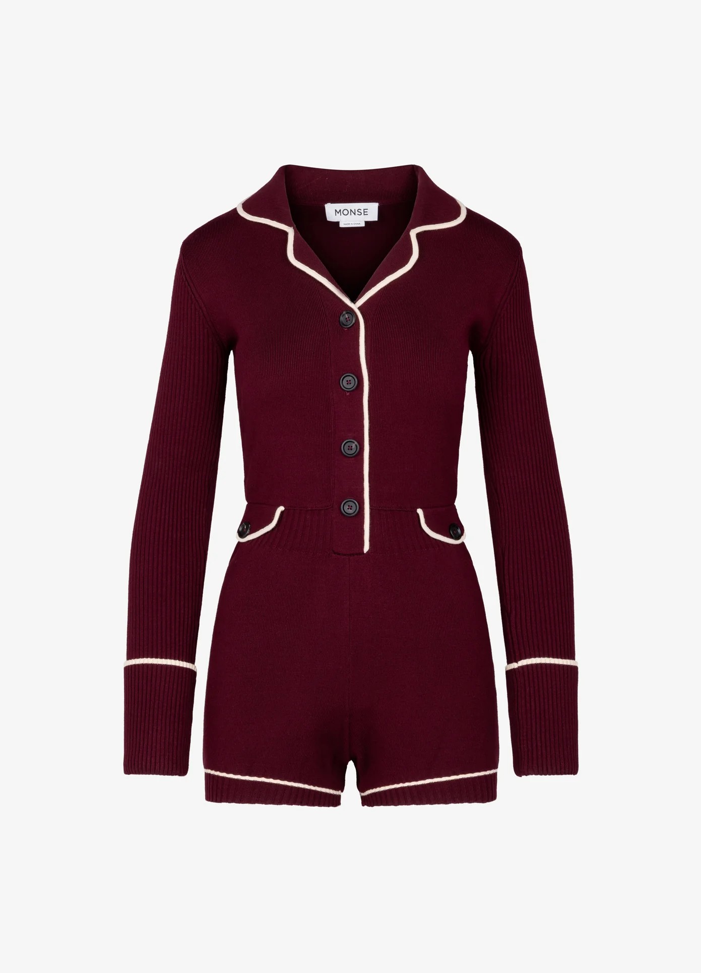 ❤️翻领针织连体裤！SML