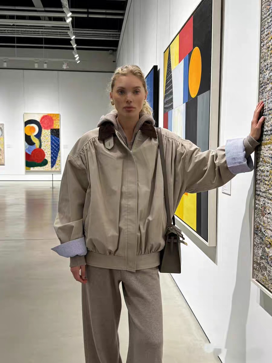 NO:687167,Contrast color square collar jacket!  Cotton SML,,jackets & coats,jackets & coats,19860909撞色方领夹克外套！棉 SML,,jackets & coats,jackets & coats,,Women's clothing