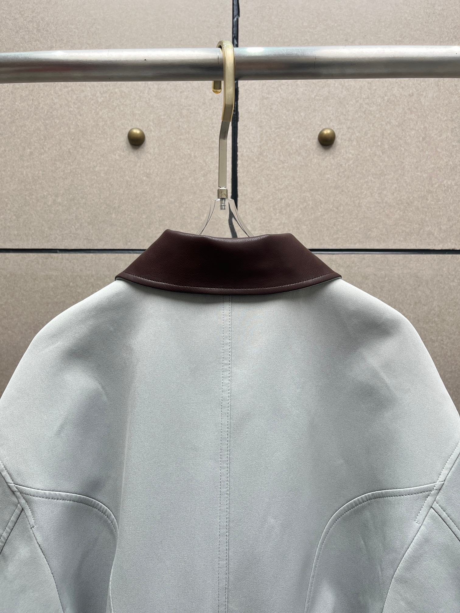 ❤️皮革拼接收腰拉链外套！SML