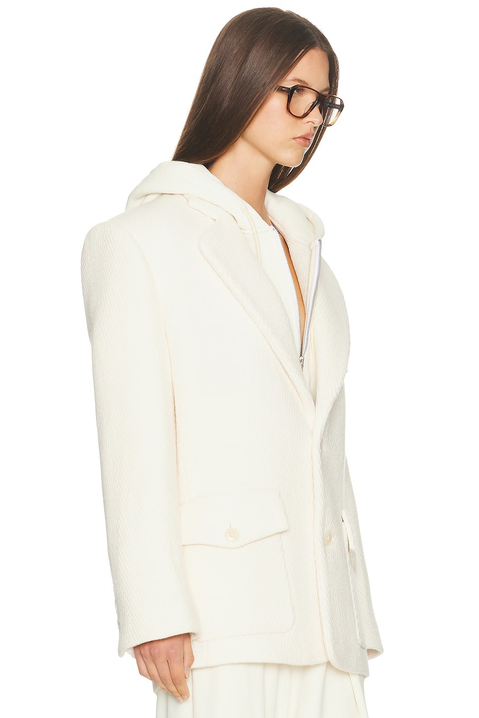 ❤️坑条羊毛翻领大西装！羊毛 宽松外套 SML