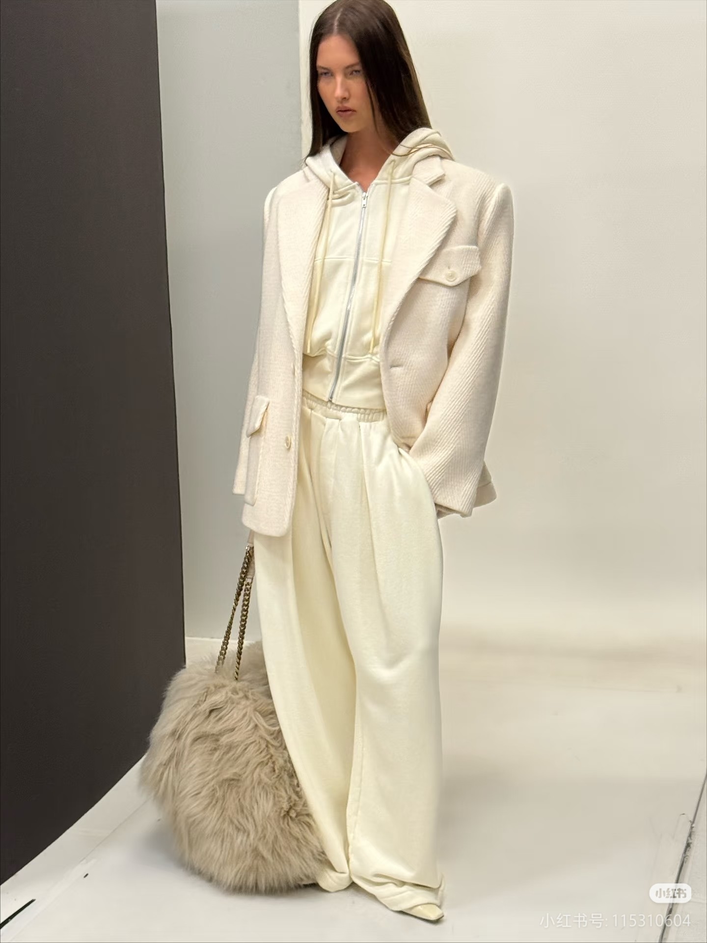 ❤️坑条羊毛翻领大西装！羊毛 宽松外套 SML