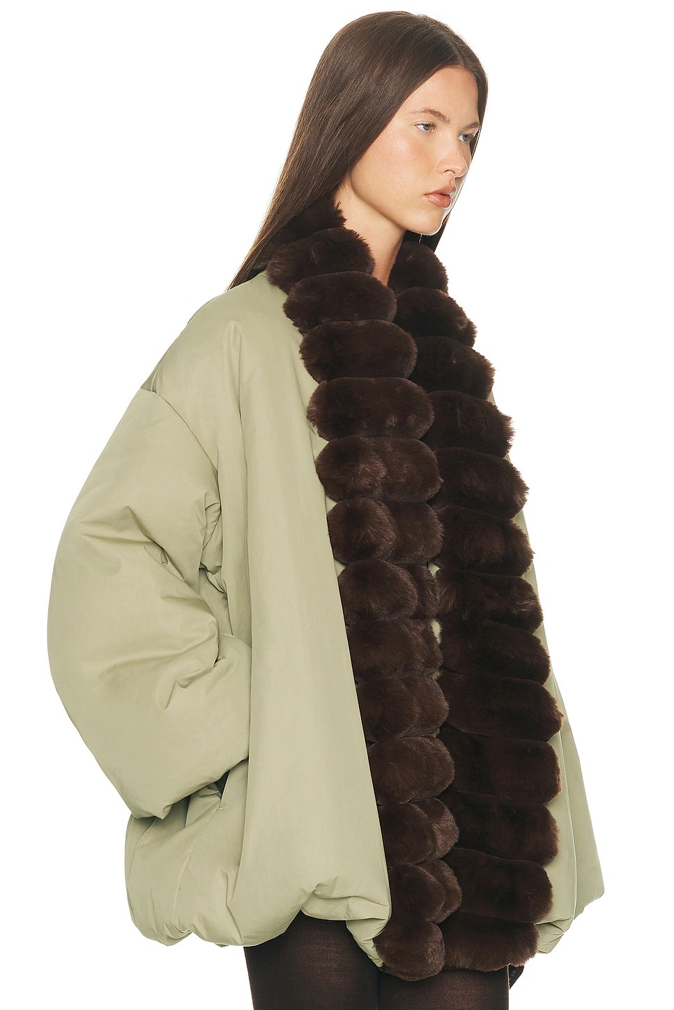 ❤️定制毛领系腰夹棉棉衣！棉 SML