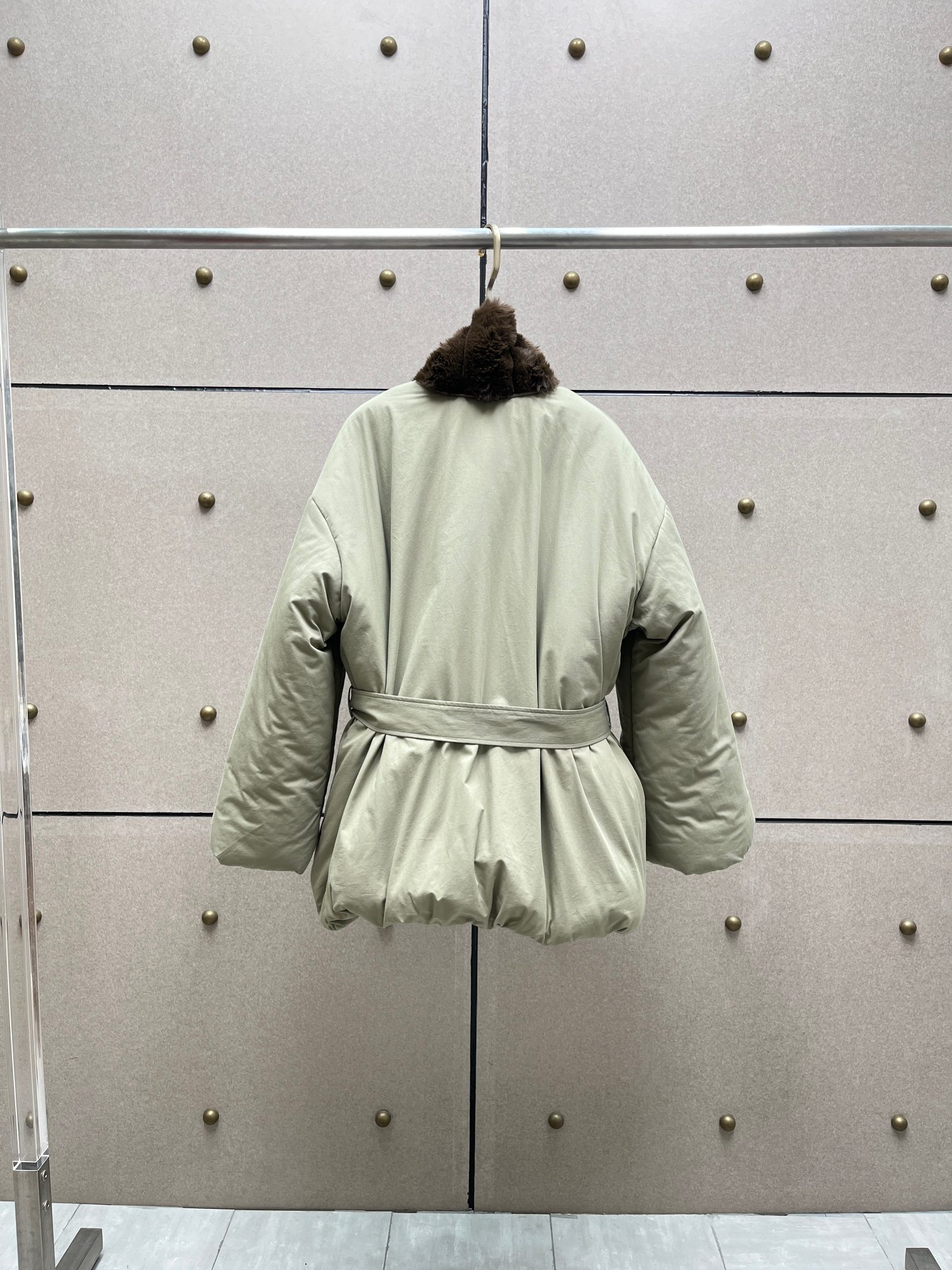 ❤️定制毛领系腰夹棉棉衣！棉 SML