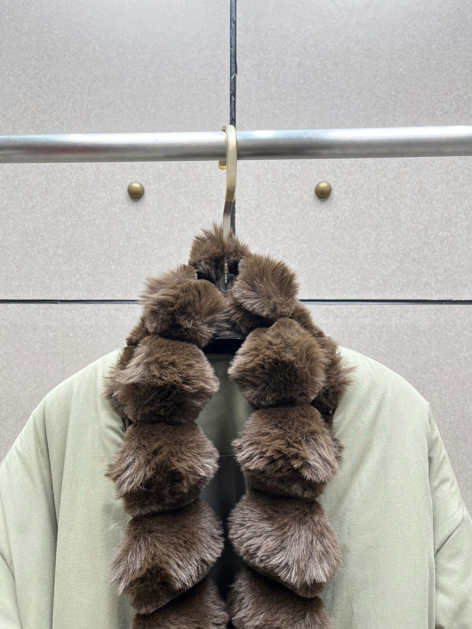 ❤️定制毛领系腰夹棉棉衣！棉 SML