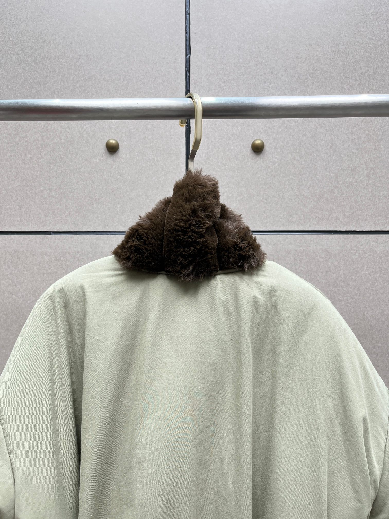 ❤️定制毛领系腰夹棉棉衣！棉 SML