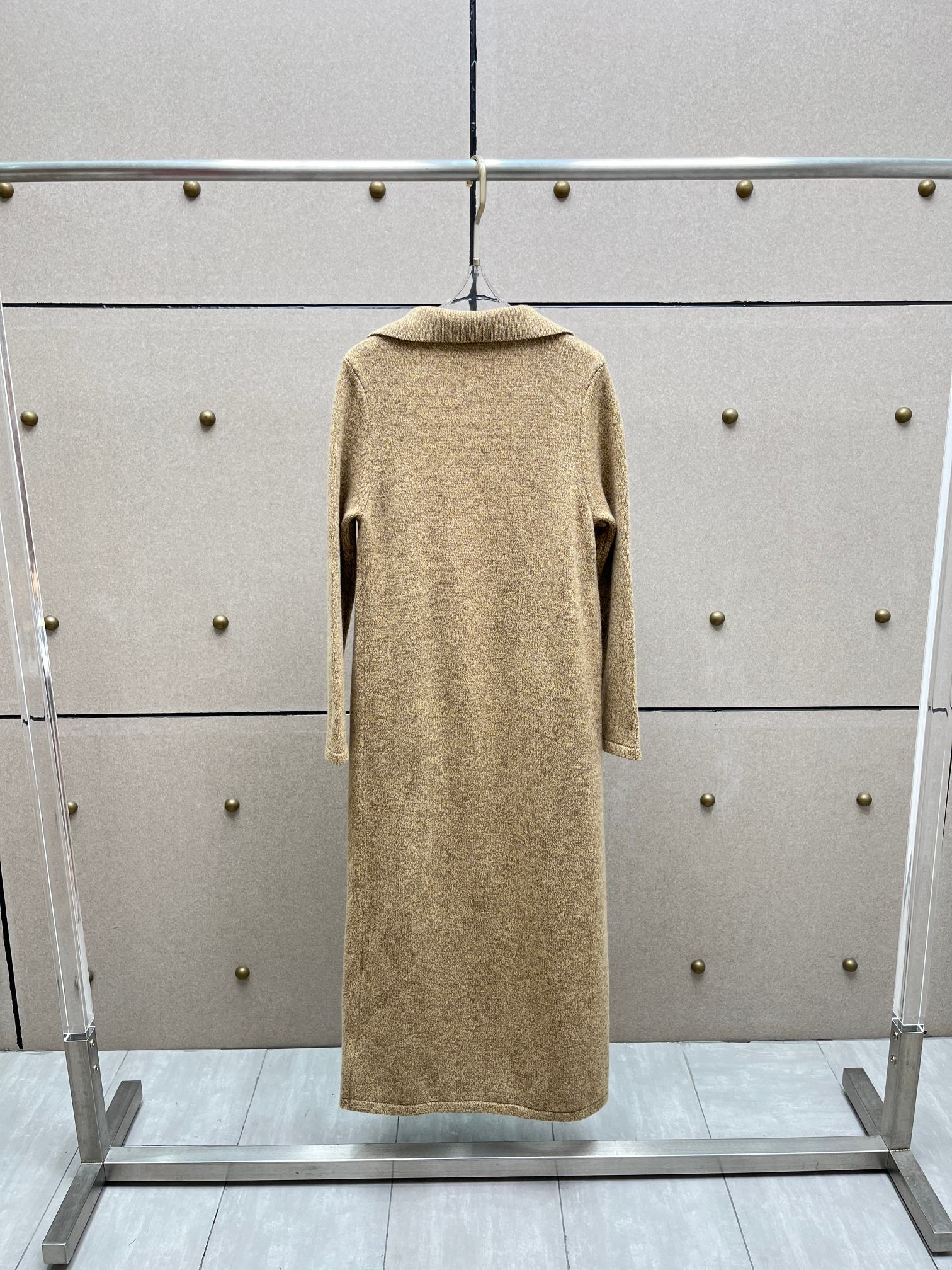 ❤️定制纱线针织翻领长外套！100％羊毛 SML