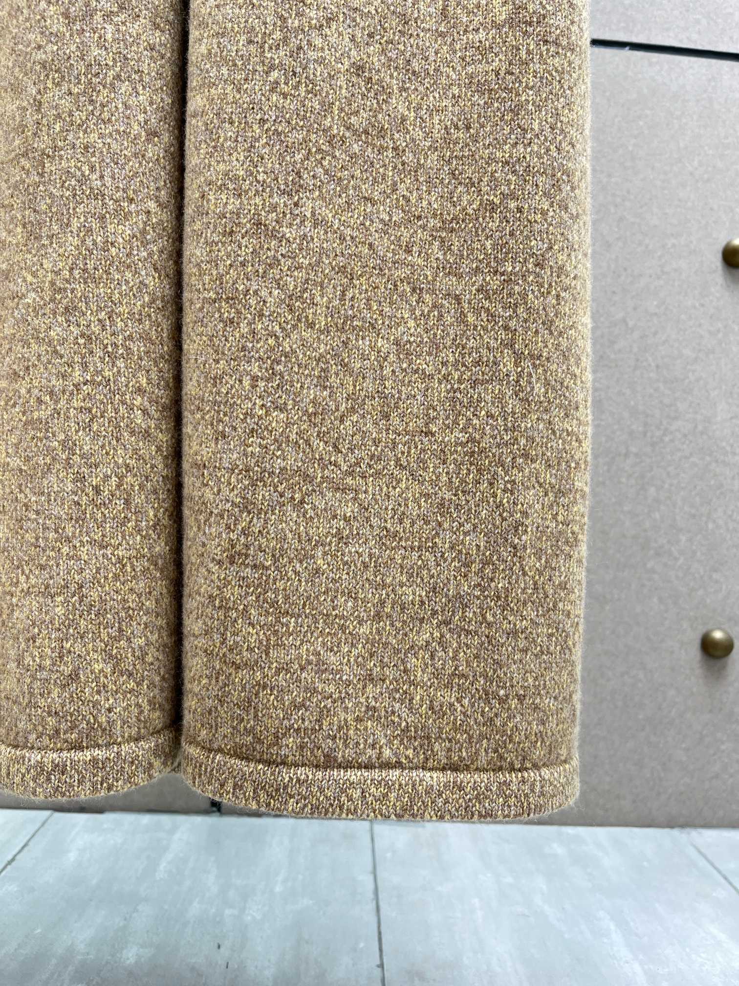 ❤️定制纱线针织翻领长外套！100％羊毛 SML