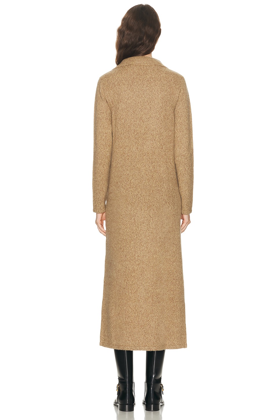 ❤️定制纱线针织翻领长外套！100％羊毛 SML