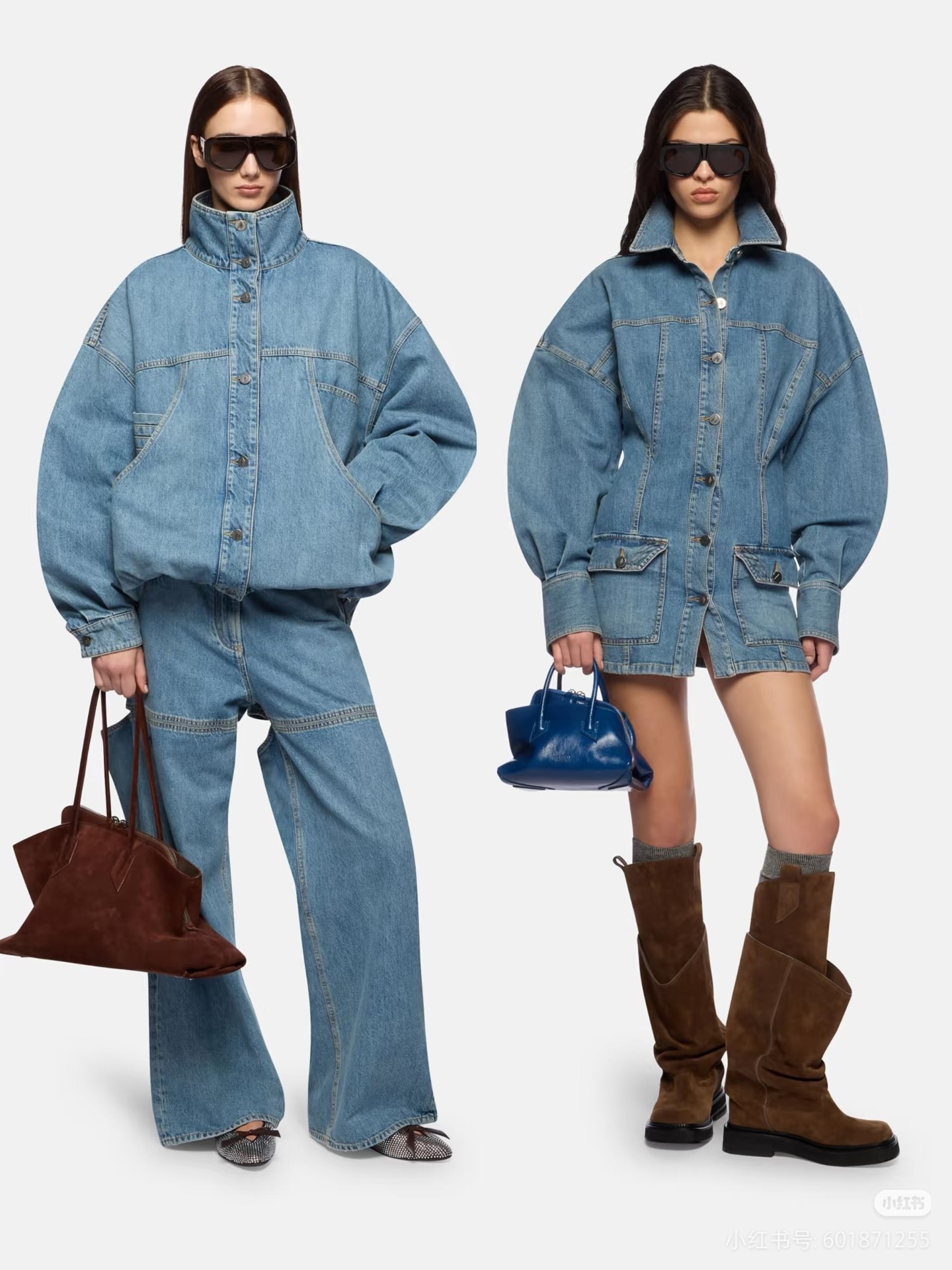 ❤️收腰牛仔外套连衣裙！棉 SML