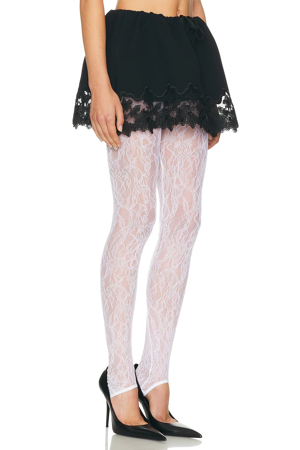 ❤️刺绣蕾丝镂空短裤两件套！SML