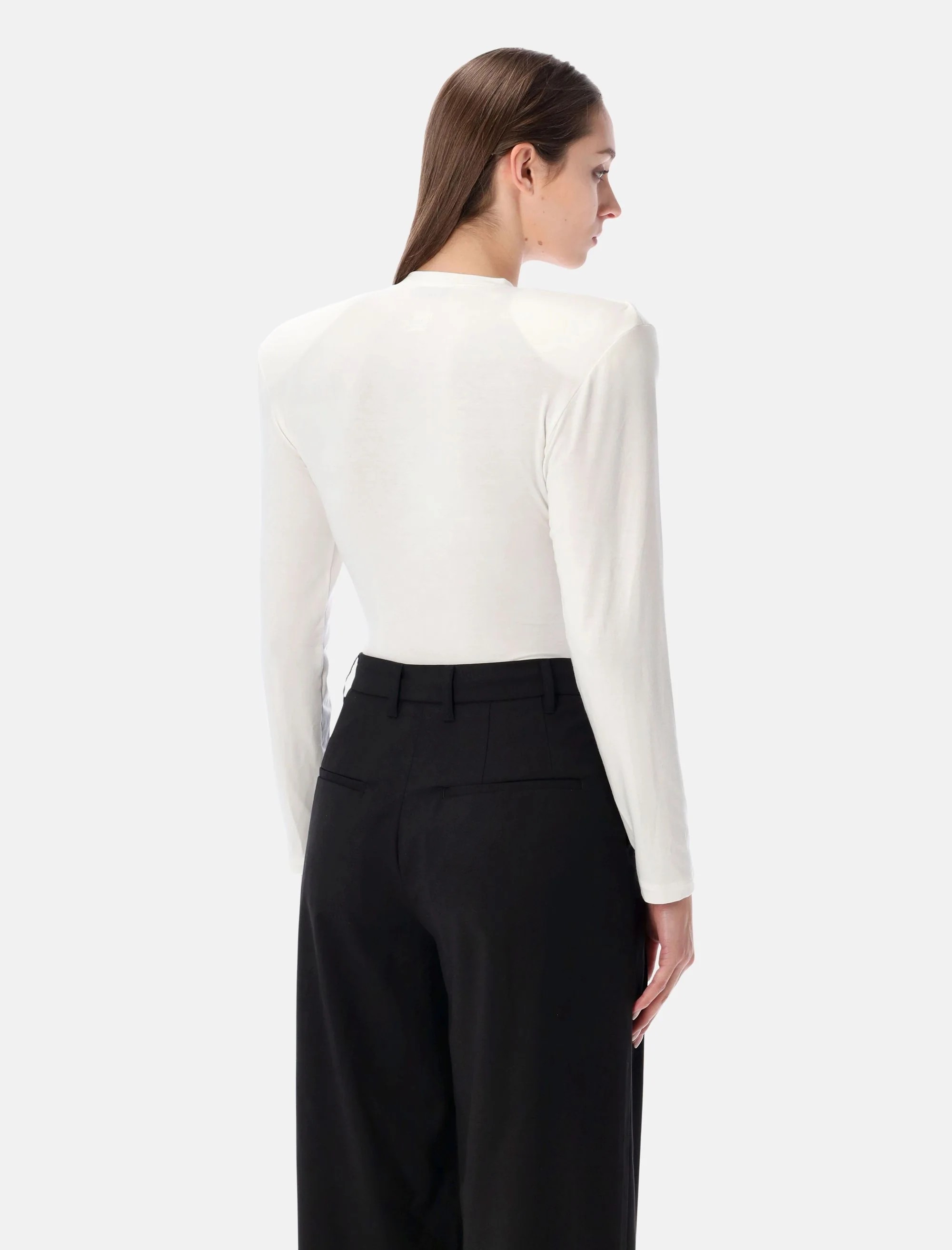 ❤️圆领垫肩刺绣连体衣！两色 SML