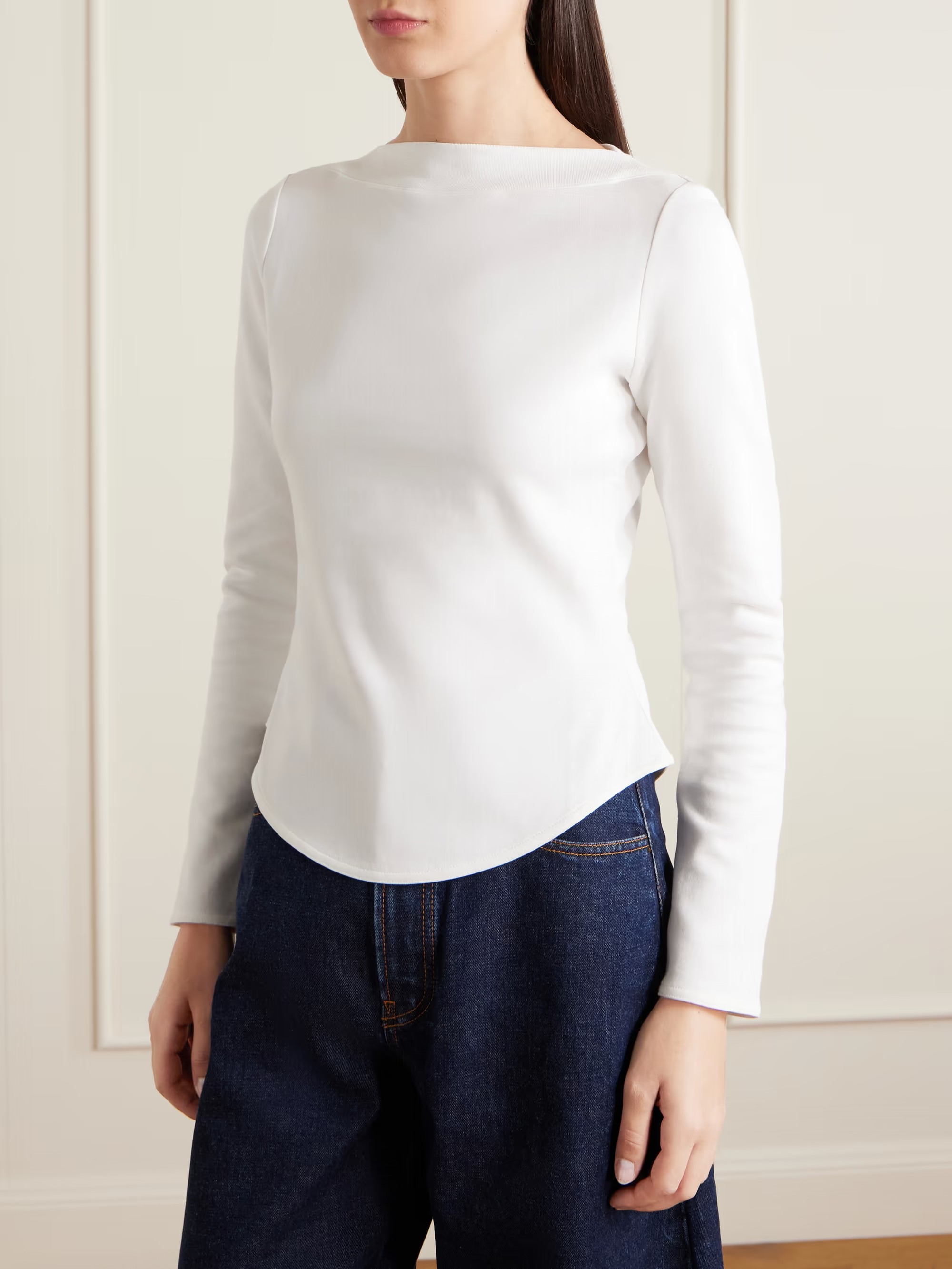 ❤️alai 字母一字领长袖上衣！棉 SML