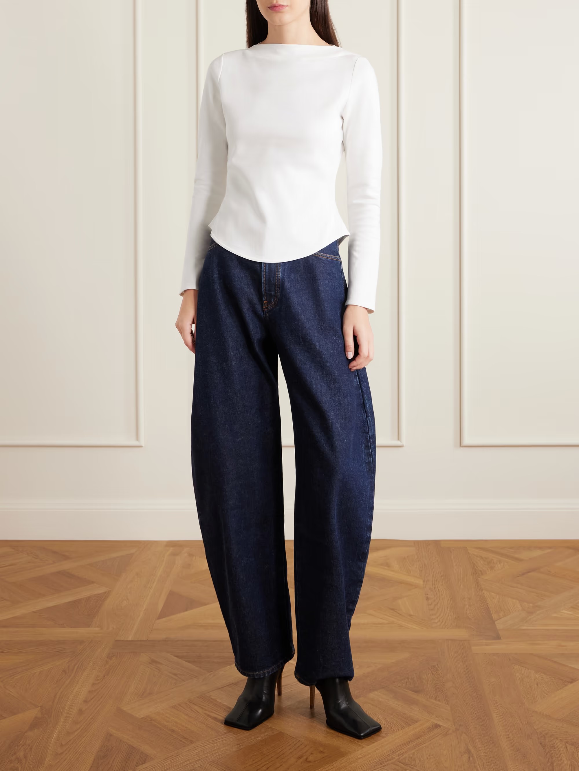 ❤️alai 字母一字领长袖上衣！棉 SML