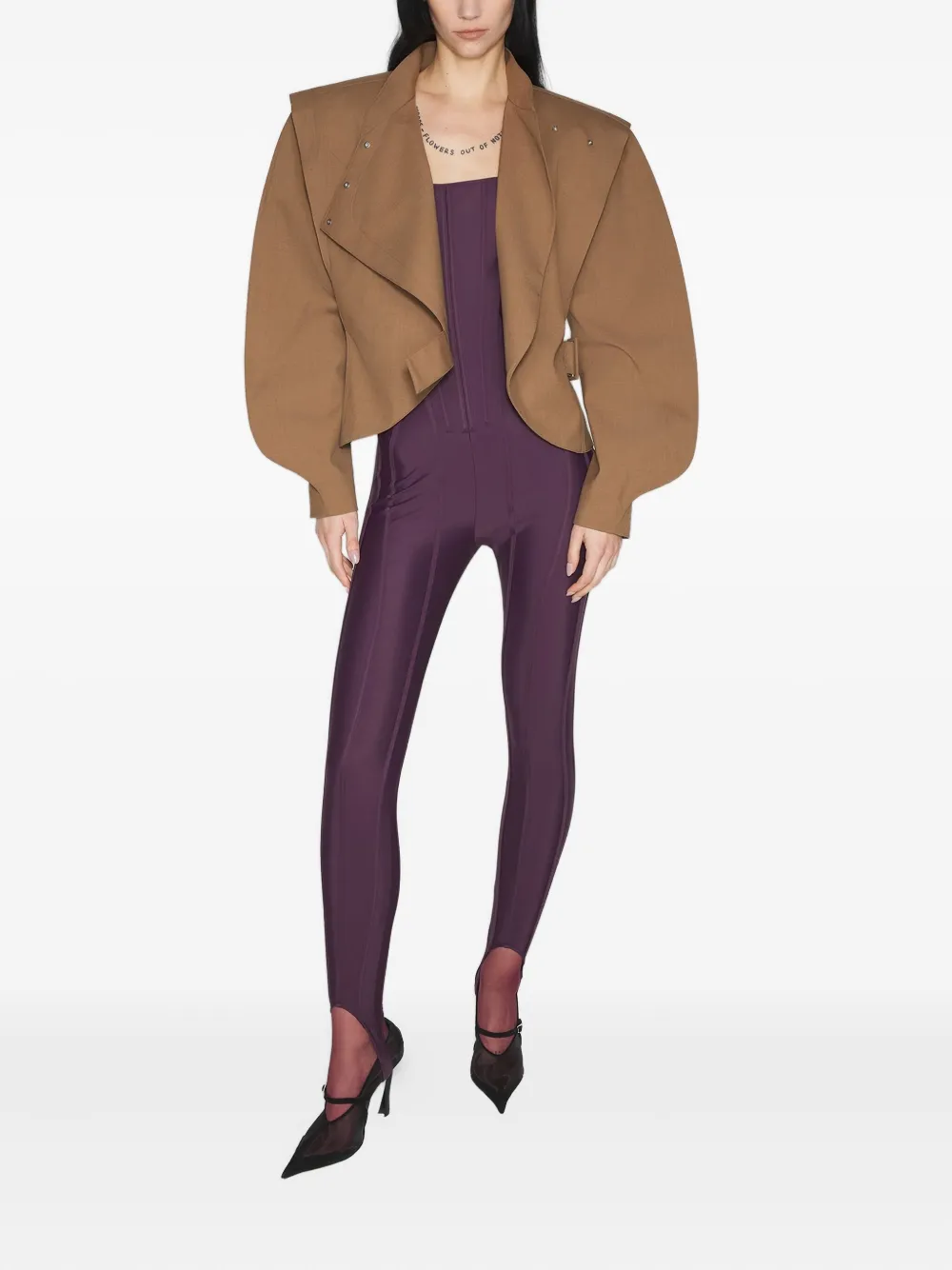 ❤️mugle 鱼骨弹性连体裤！三色 SML