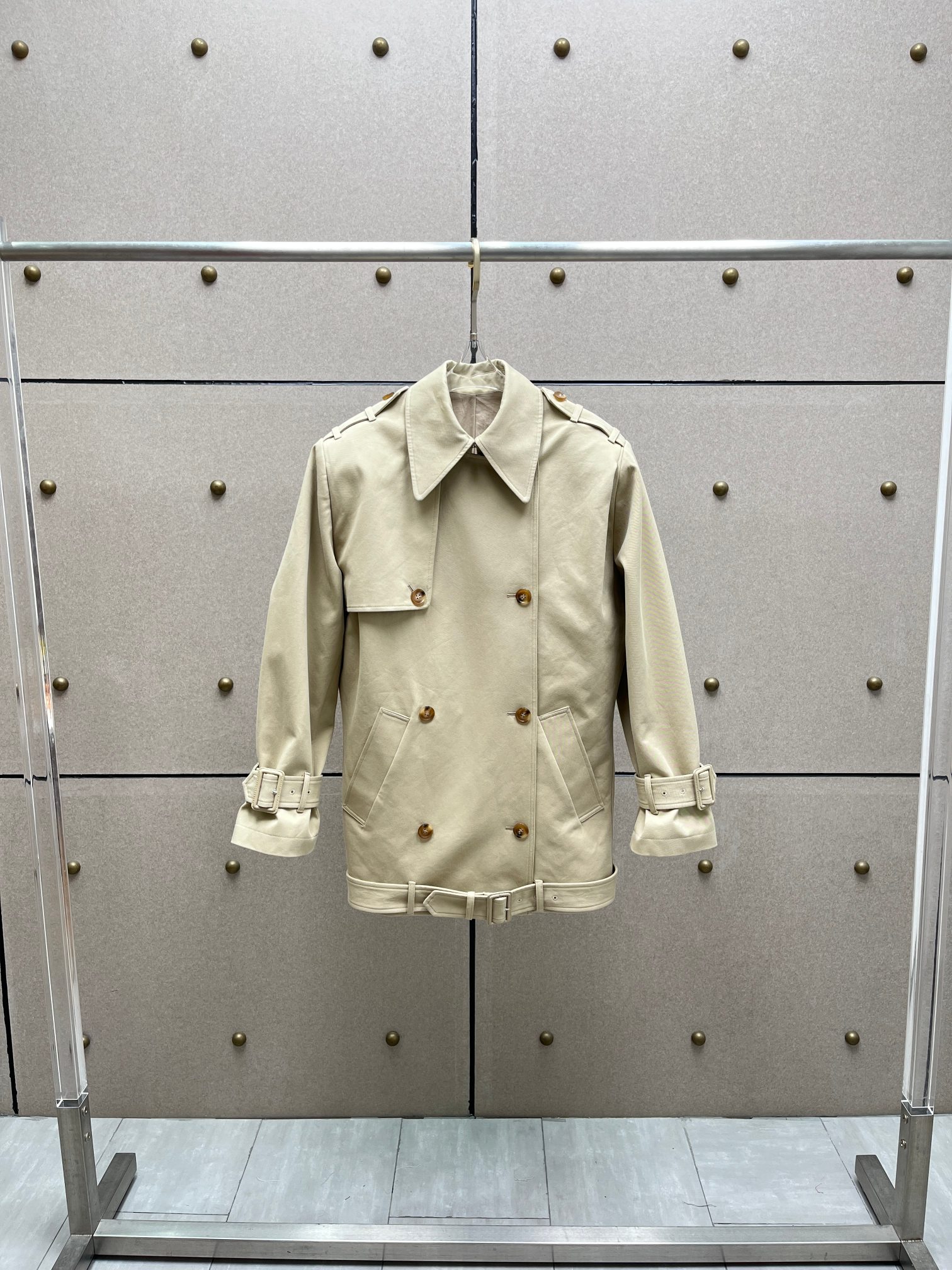 NO:740292,Broad shoulder trench coat!  Cotton SML,,19860909宽肩风衣！棉 SML,,,Women's clothing