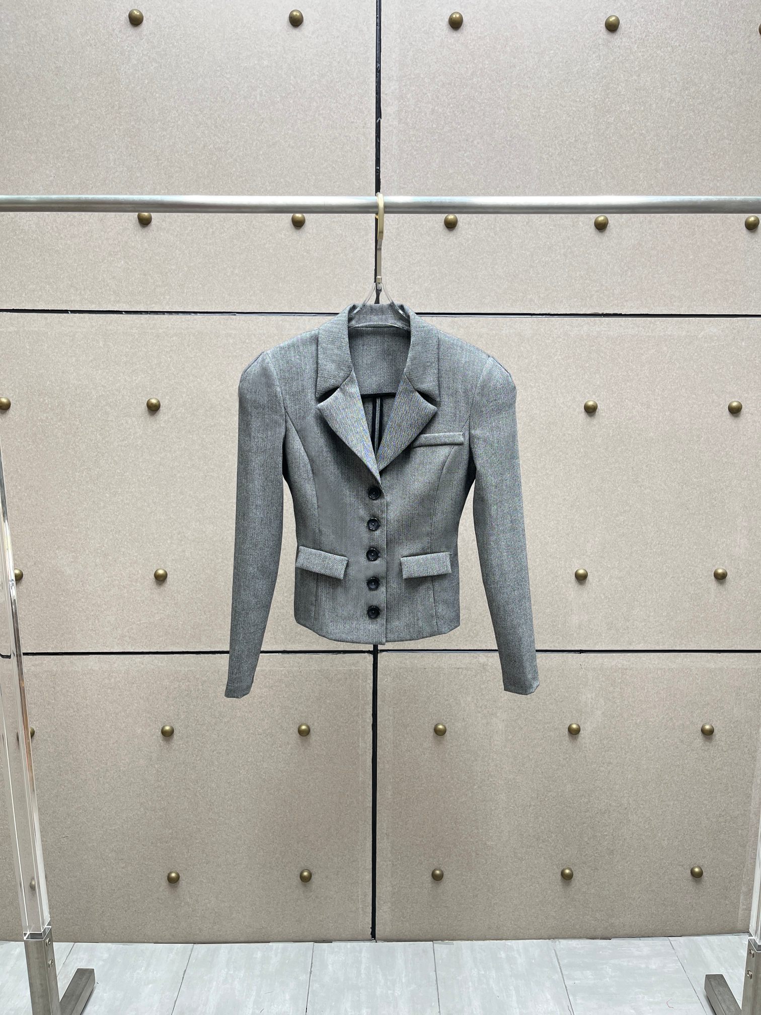NO:739264,Herringbone pattern slim fit suit!  Wool SML,,business suit,19860909人字纹修身小西装！羊毛 SML,,business suit,,Women's clothing