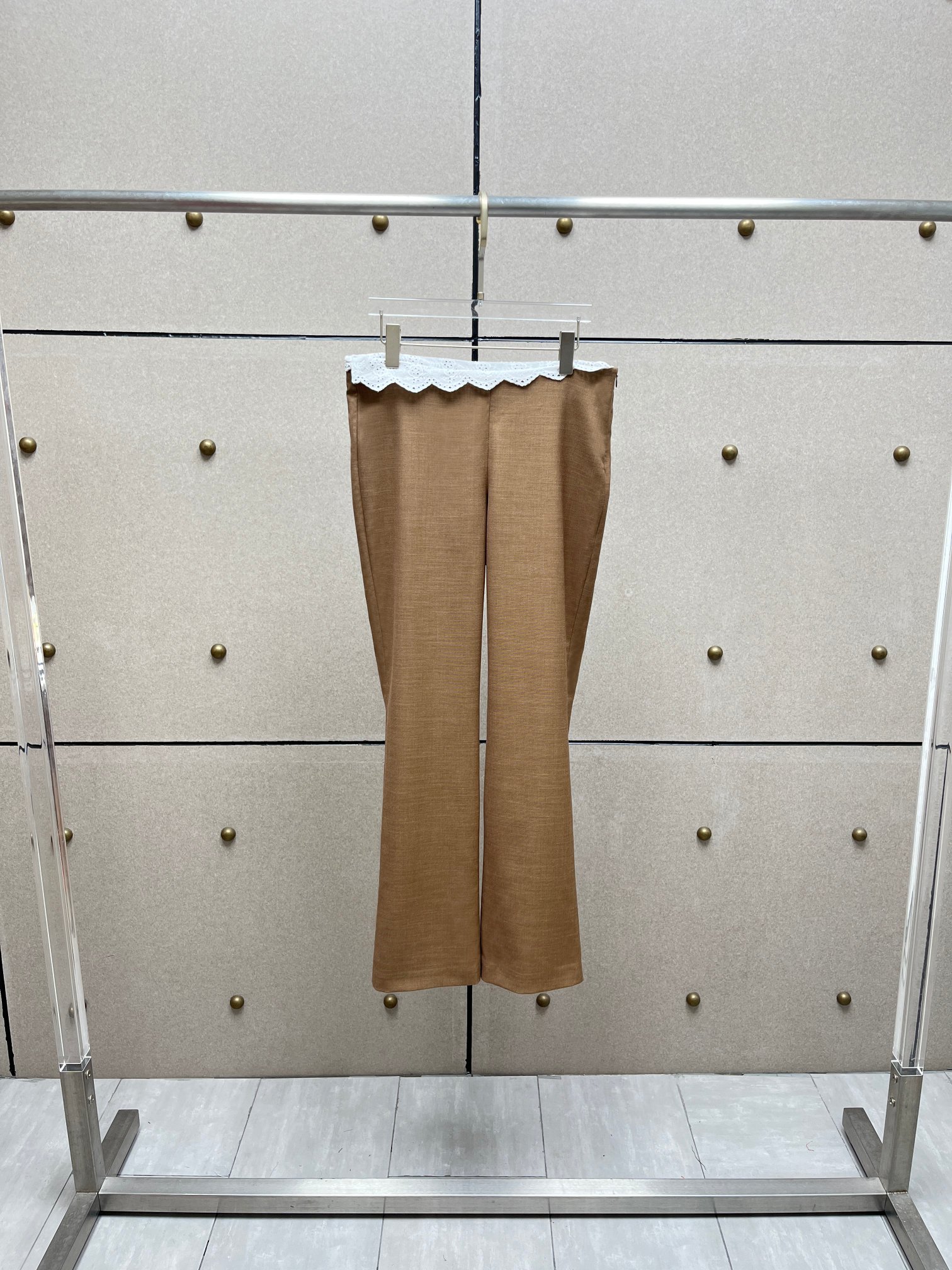 NO:739259,Waist lace trousers!  SML,,19860909腰部花边长裤！SML,,,Women's clothing