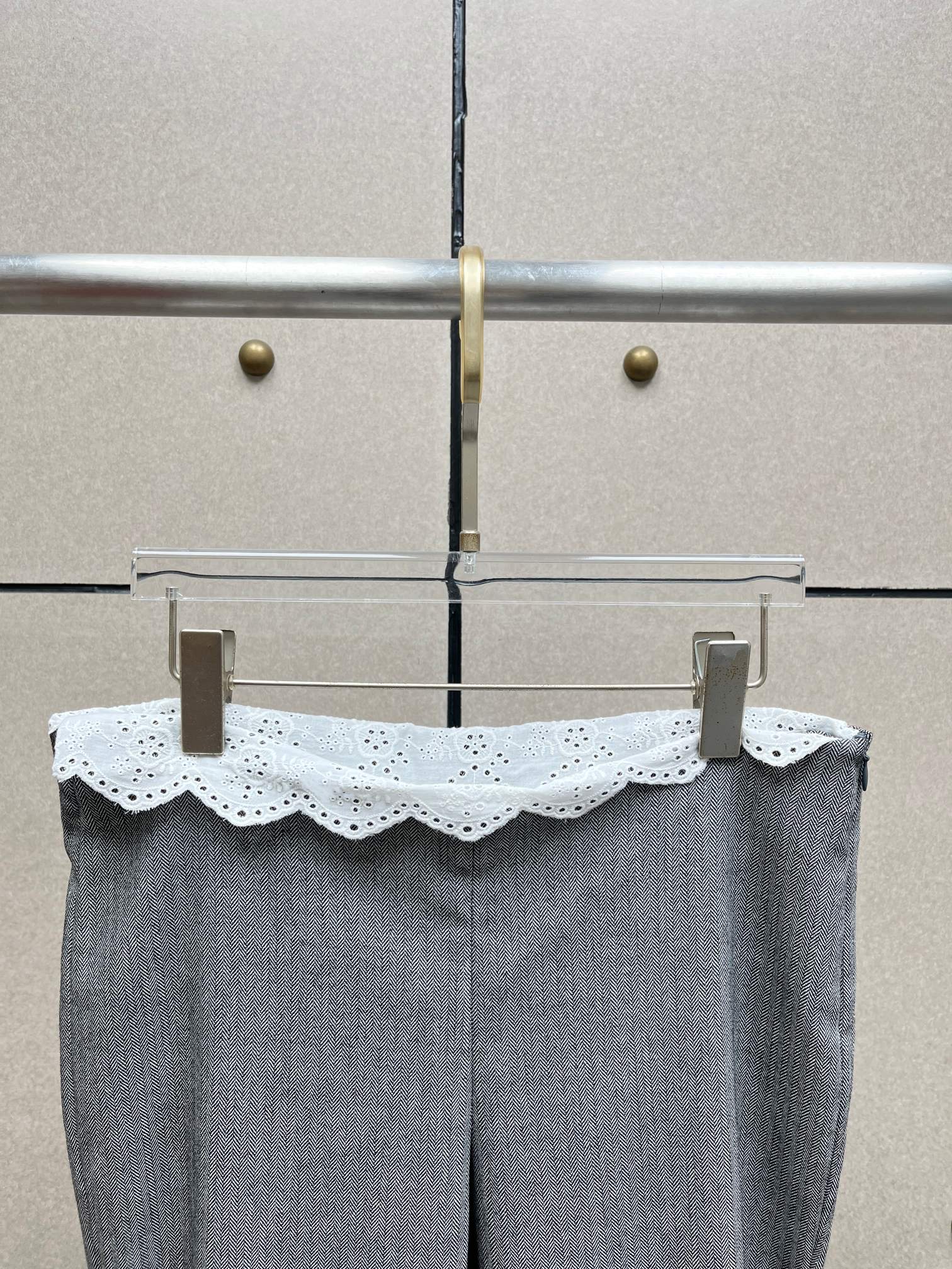 ❤️腰部花边长裤！羊毛 SML