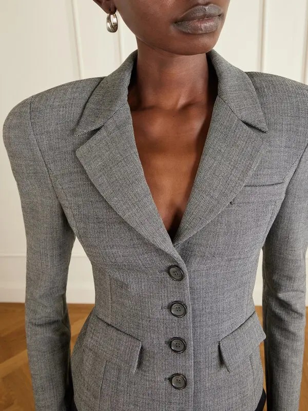 ❤️人字纹纹修身小西装！羊毛 SML