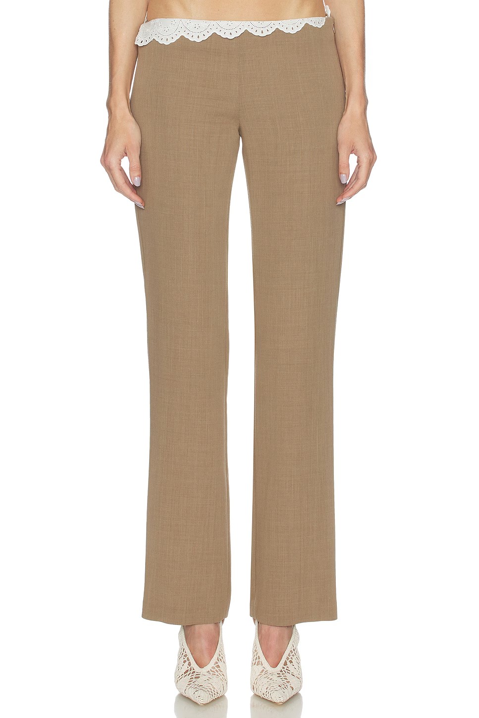 NO:739260,Waist lace trousers!  SML,,19860909腰部花边长裤！SML,,,Women's clothing