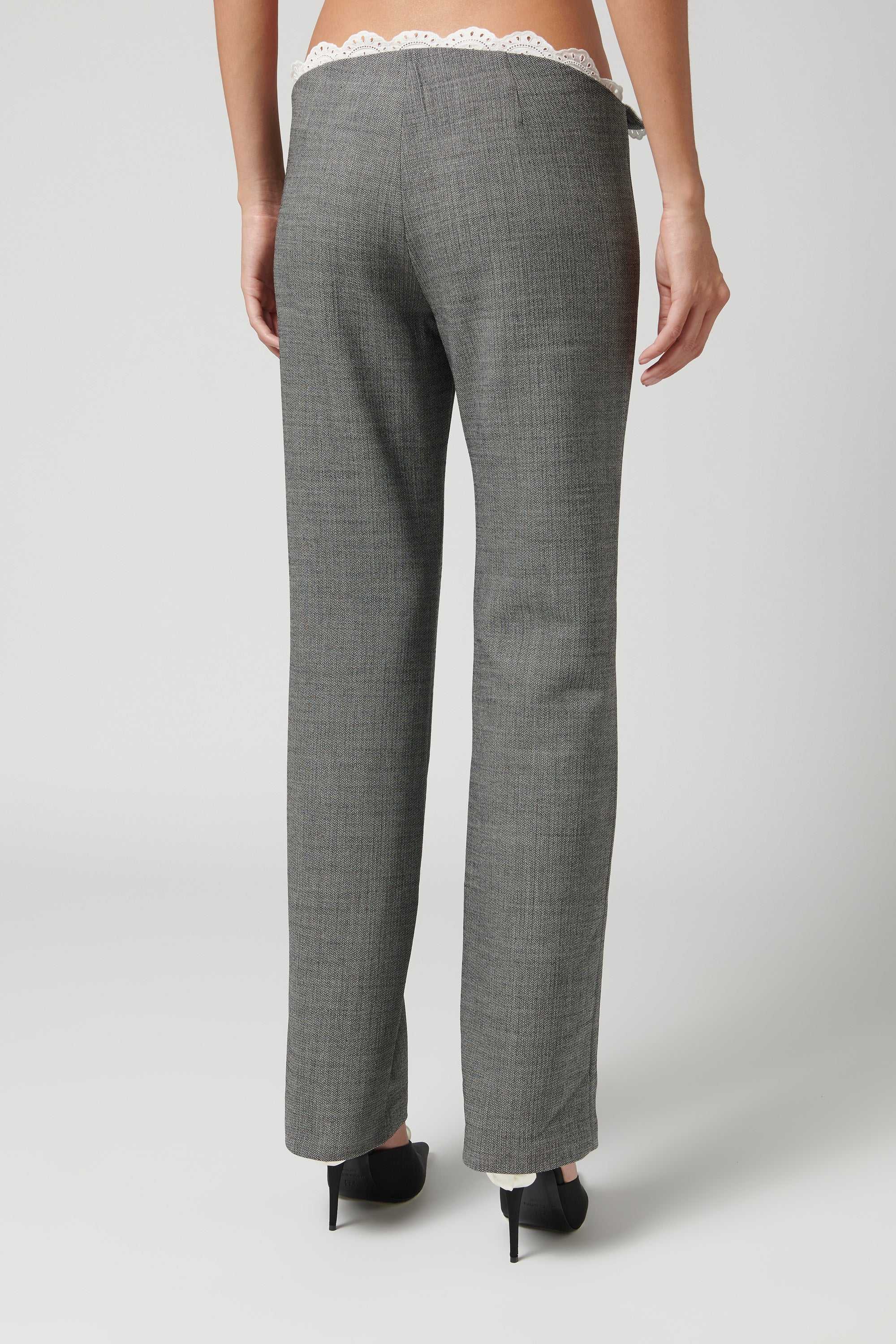 ❤️腰部花边长裤！羊毛 SML