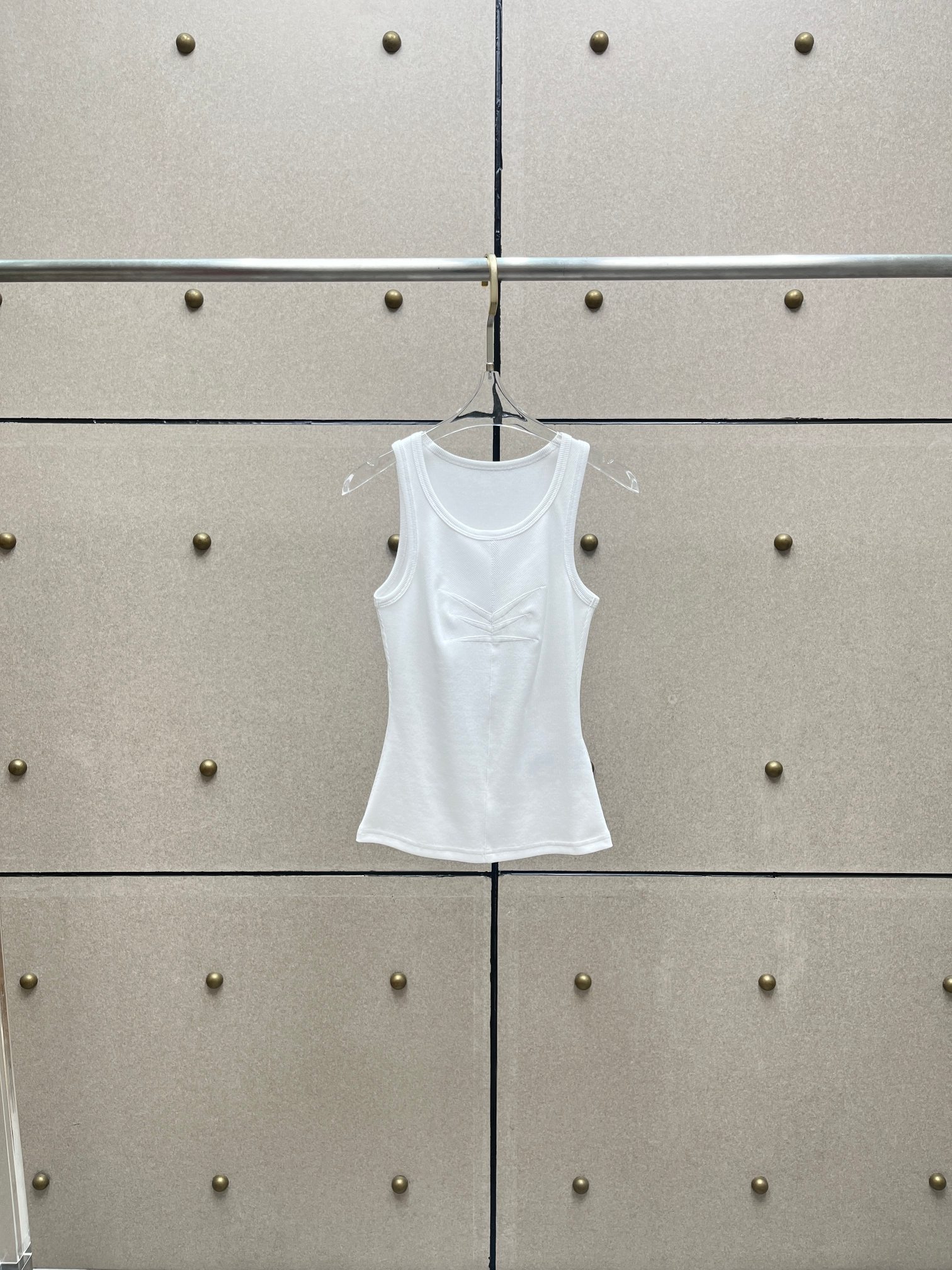 ❤️标志压褶螺纹背心！棉 两色 SML