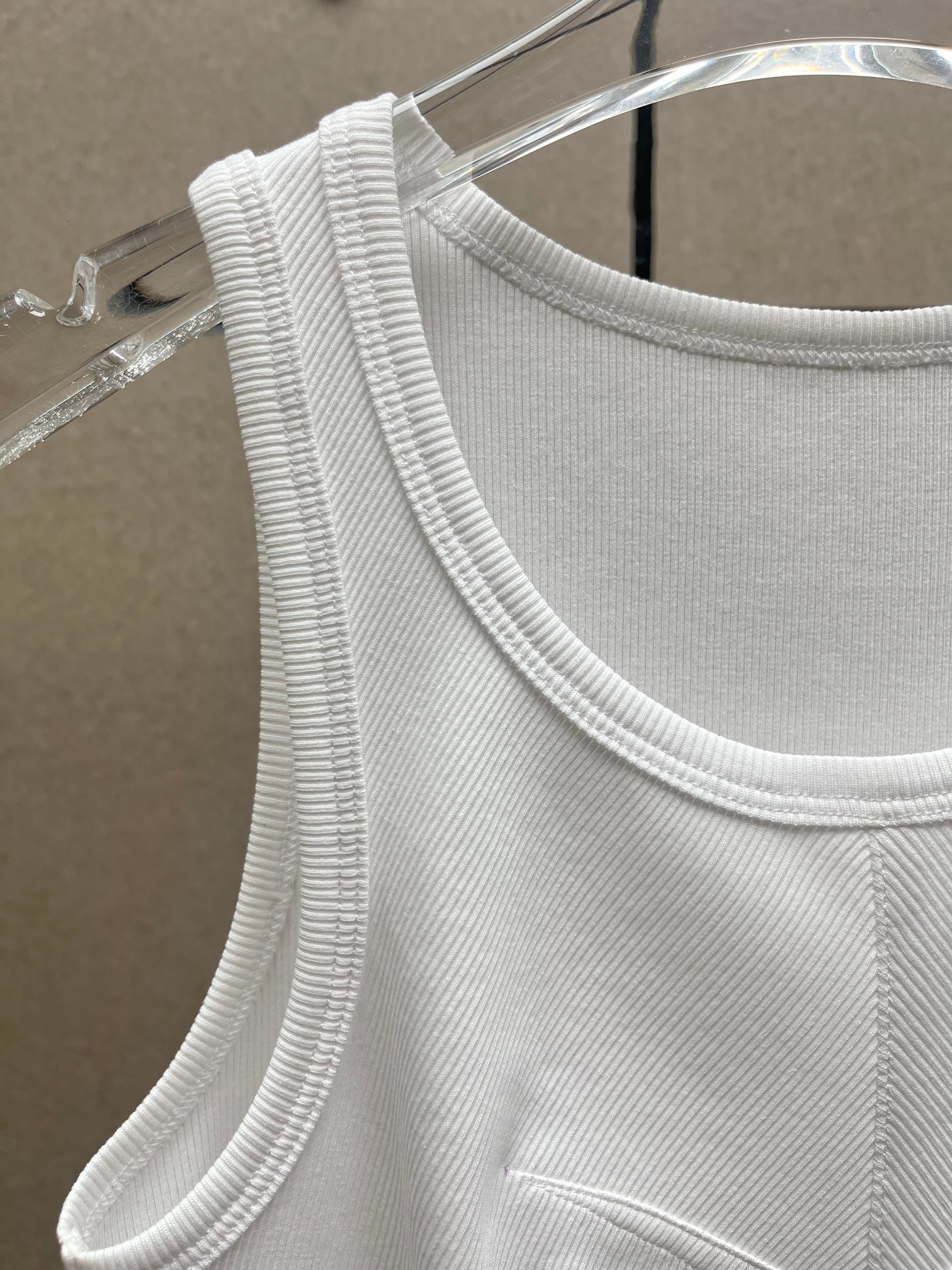 ❤️标志压褶螺纹背心！棉 两色 SML