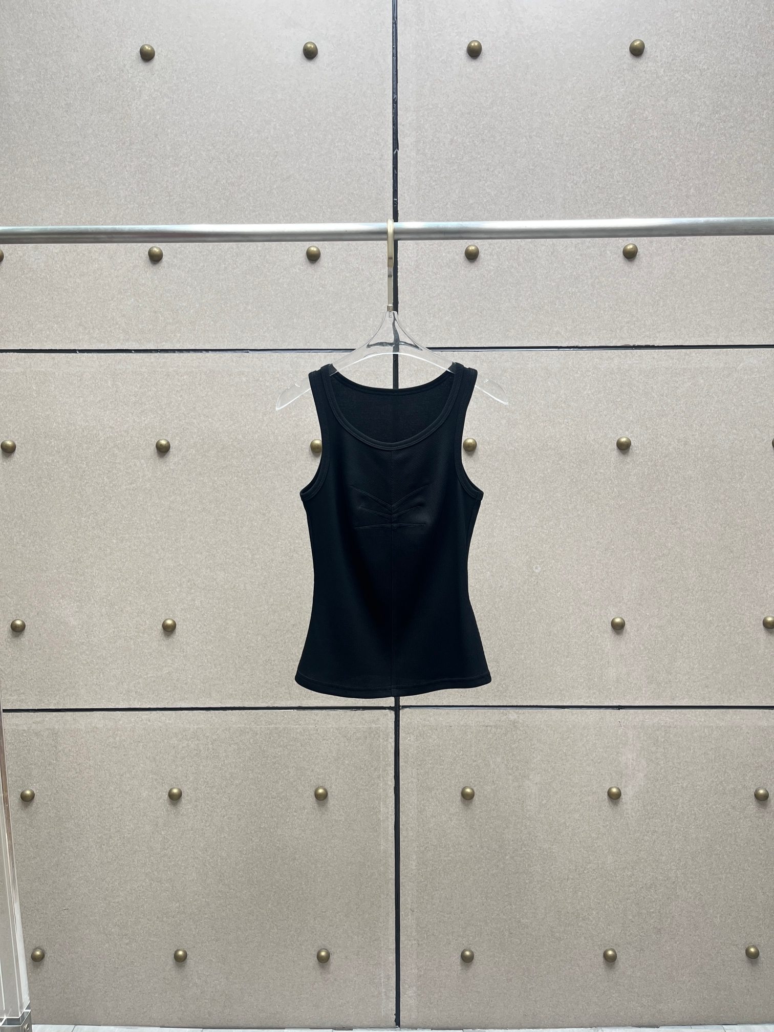 ❤️标志压褶螺纹背心！棉 两色 SML