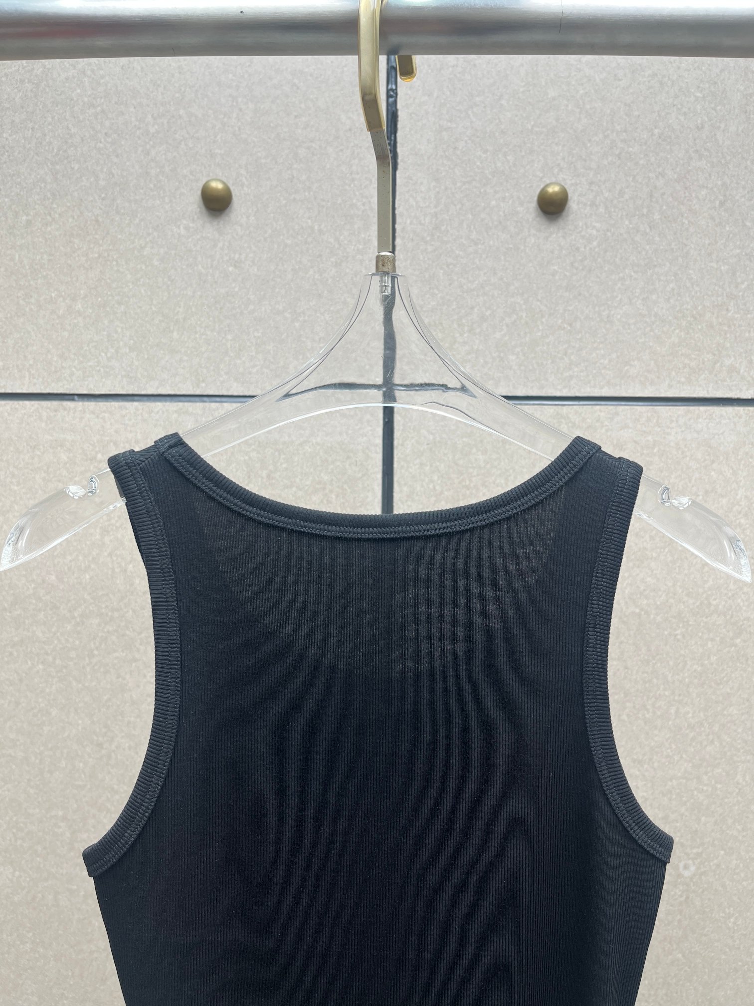 ❤️标志压褶螺纹背心！棉 两色 SML