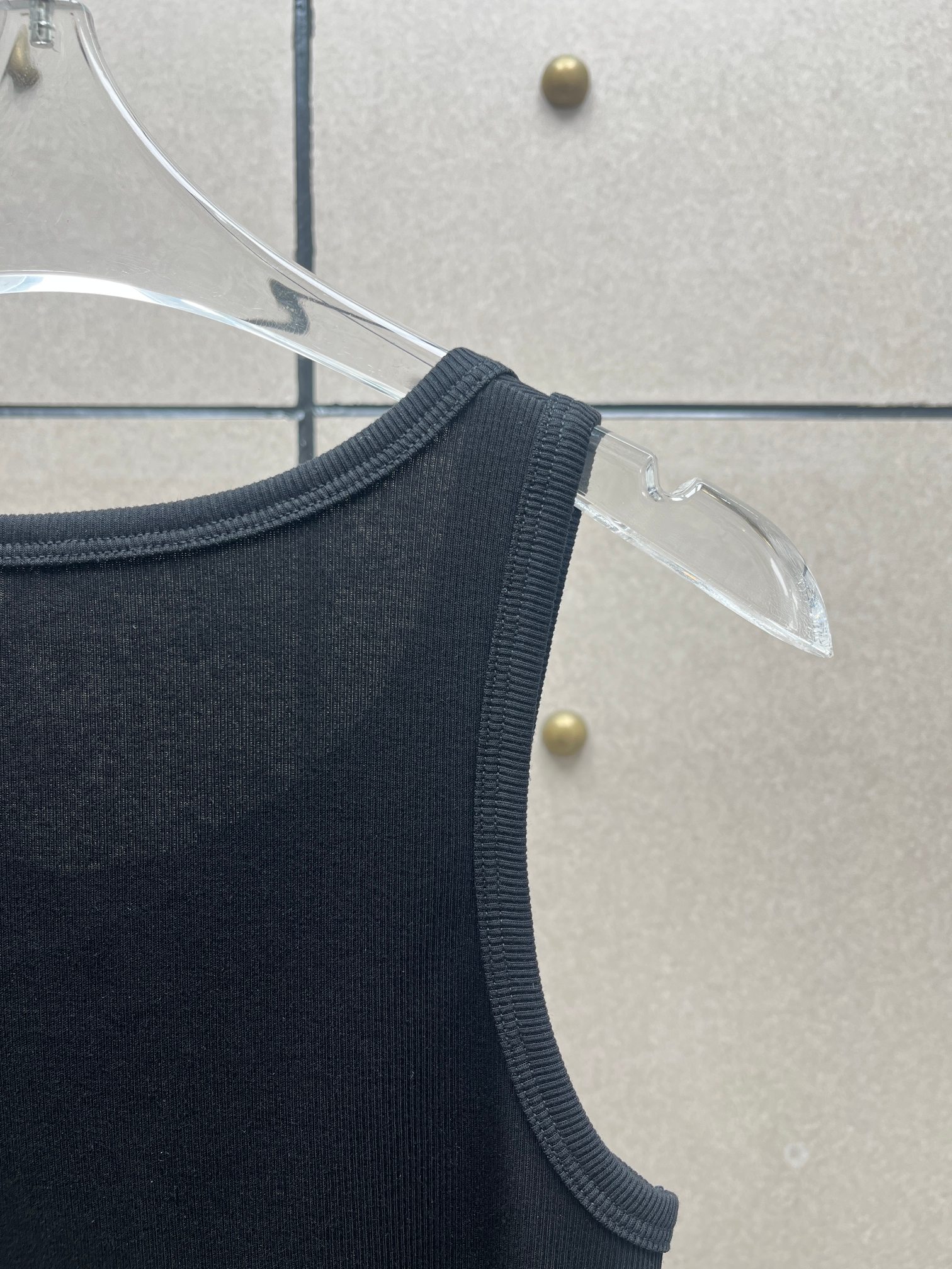 ❤️标志压褶螺纹背心！棉 两色 SML