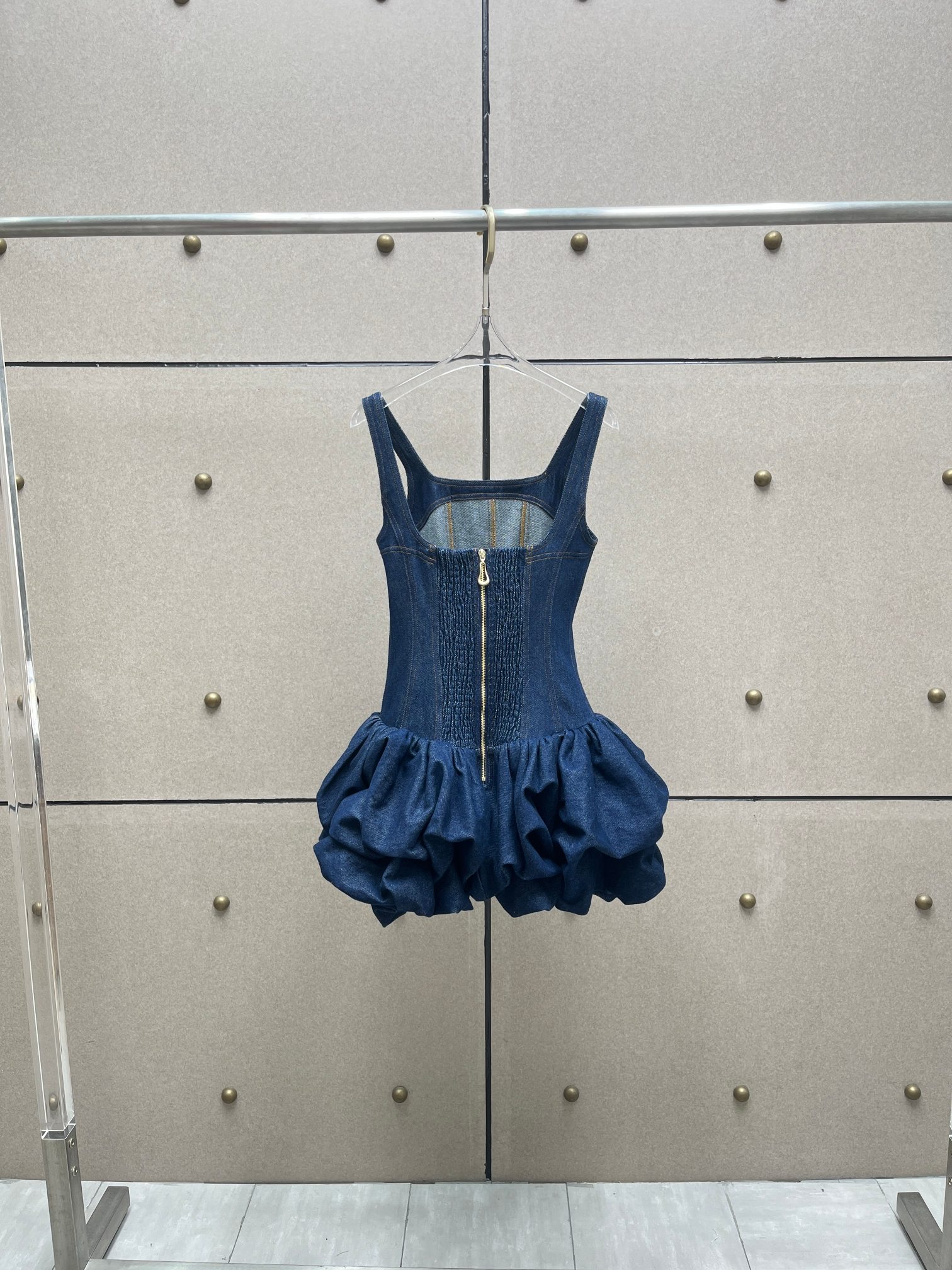 ❤️拼块牛仔花苞连衣裙！棉 SML