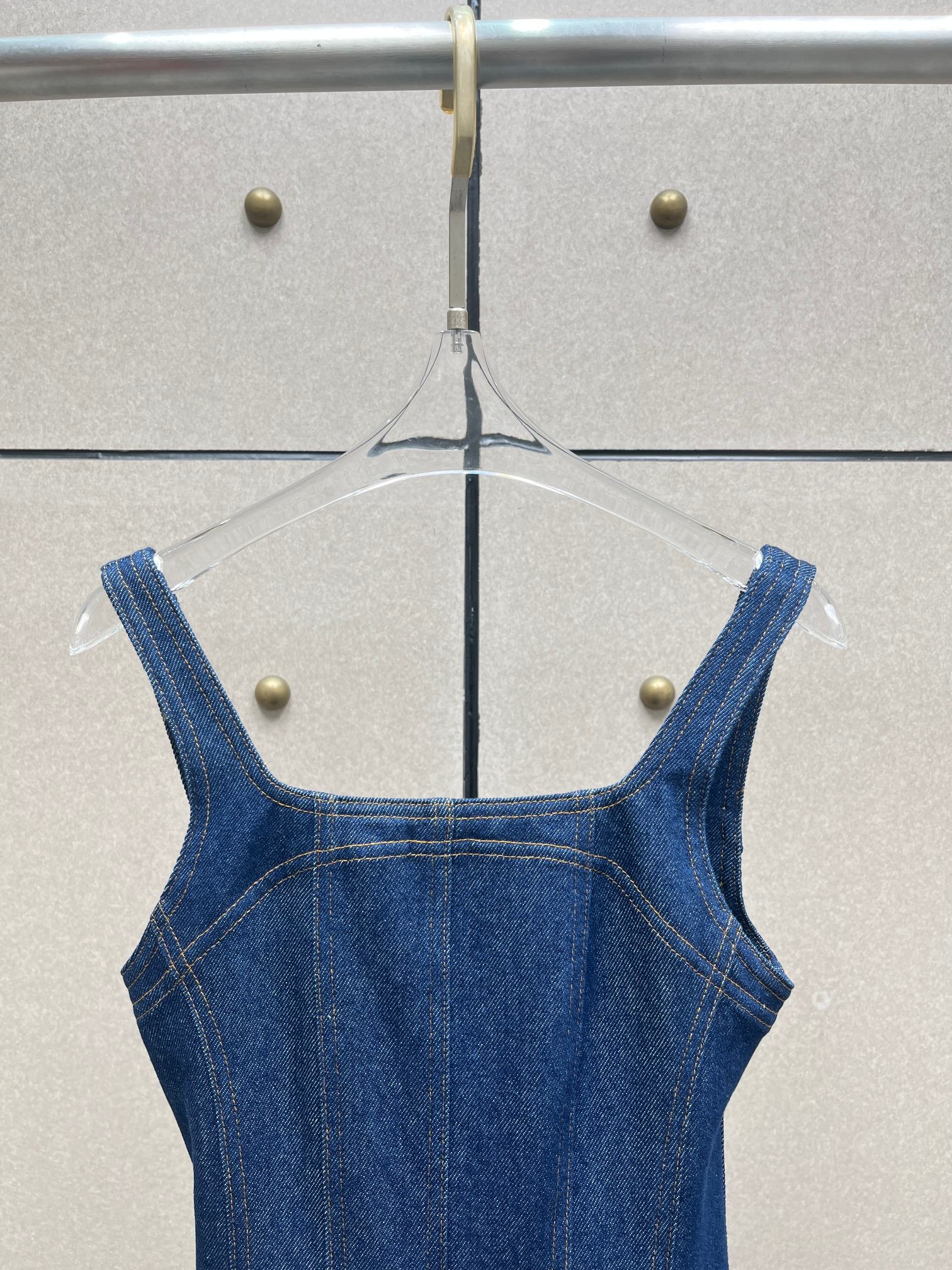 ❤️拼块牛仔花苞连衣裙！棉 SML