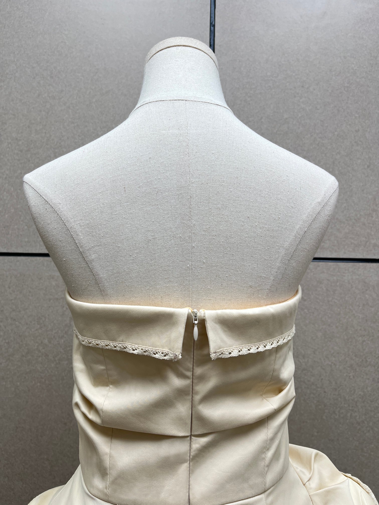 ❤️花边装饰立体裹胸连衣裙！棉 SML