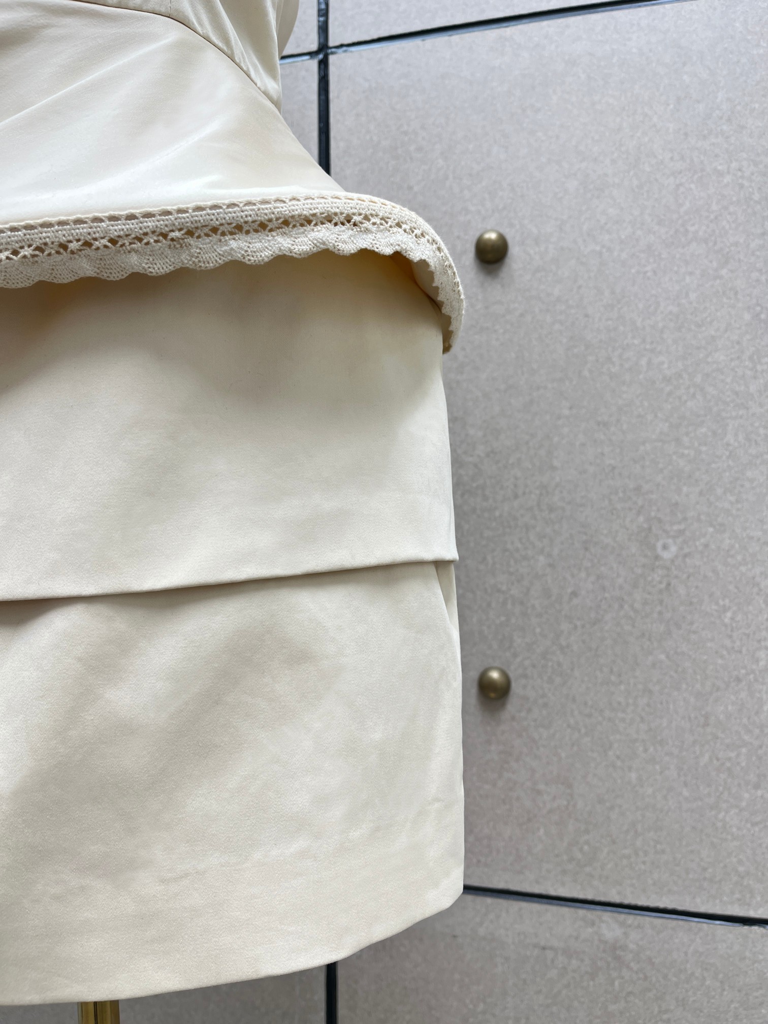 ❤️花边装饰立体裹胸连衣裙！棉 SML