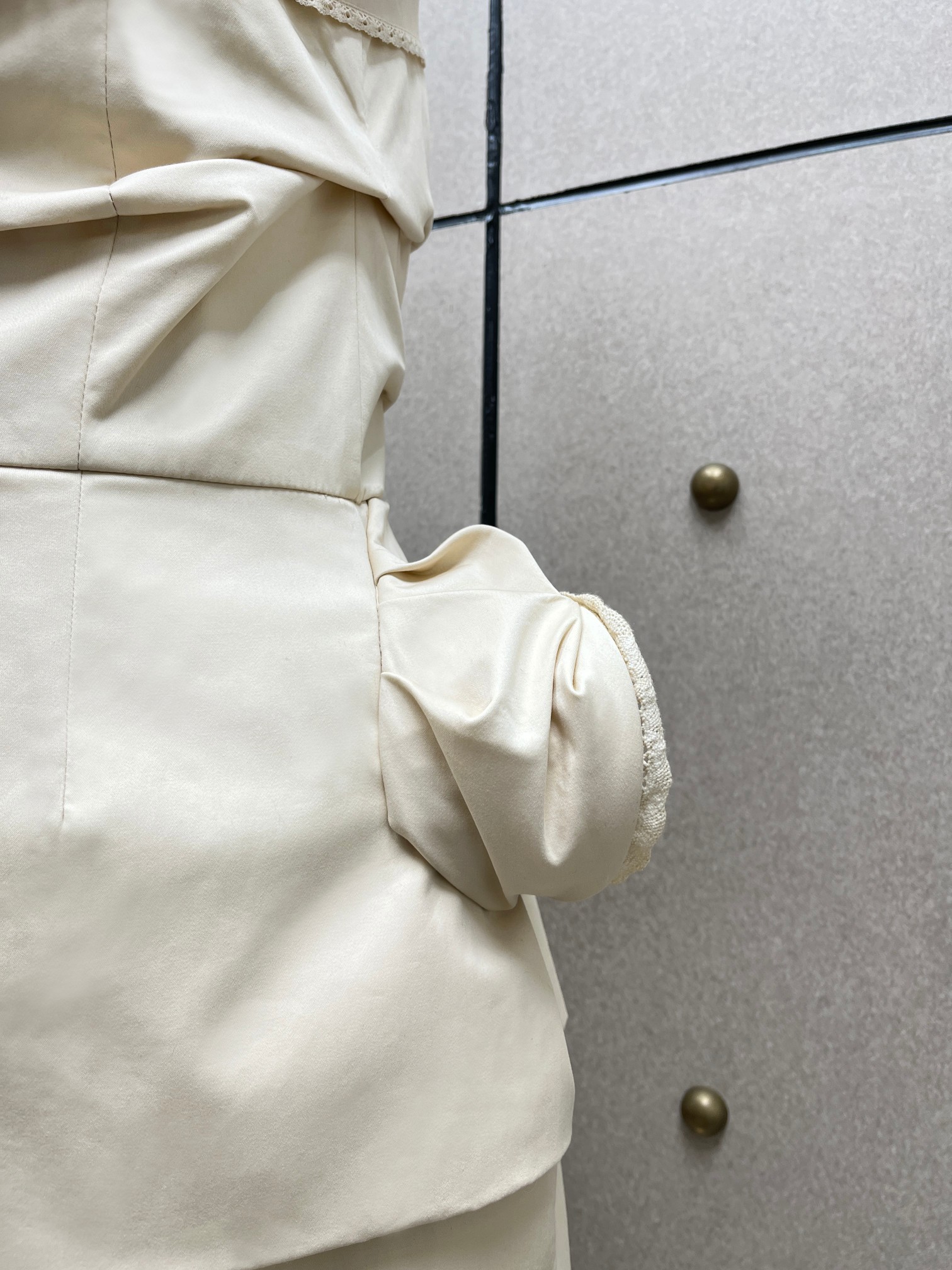 ❤️花边装饰立体裹胸连衣裙！棉 SML