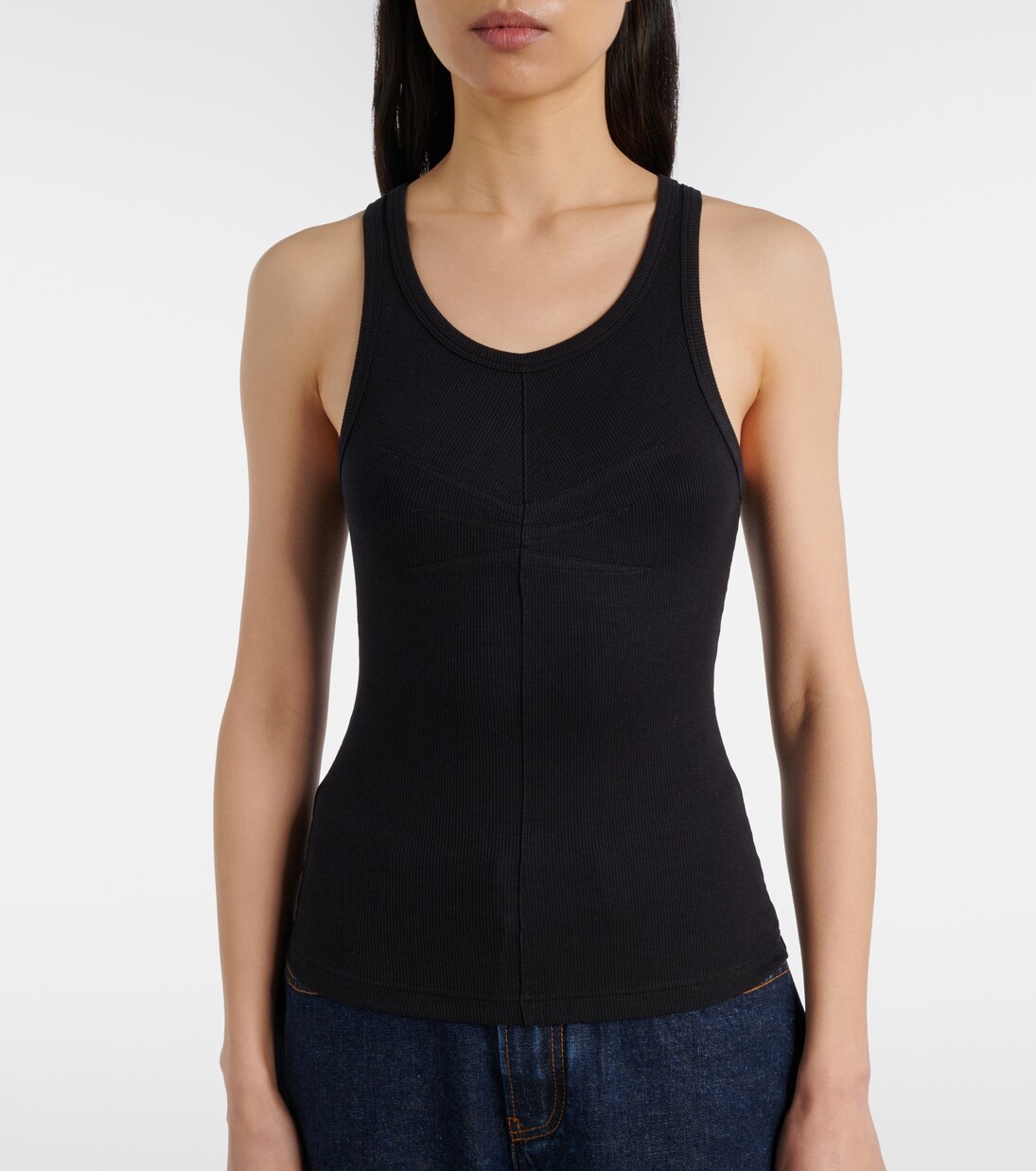 ❤️标志压褶螺纹背心！棉 两色 SML