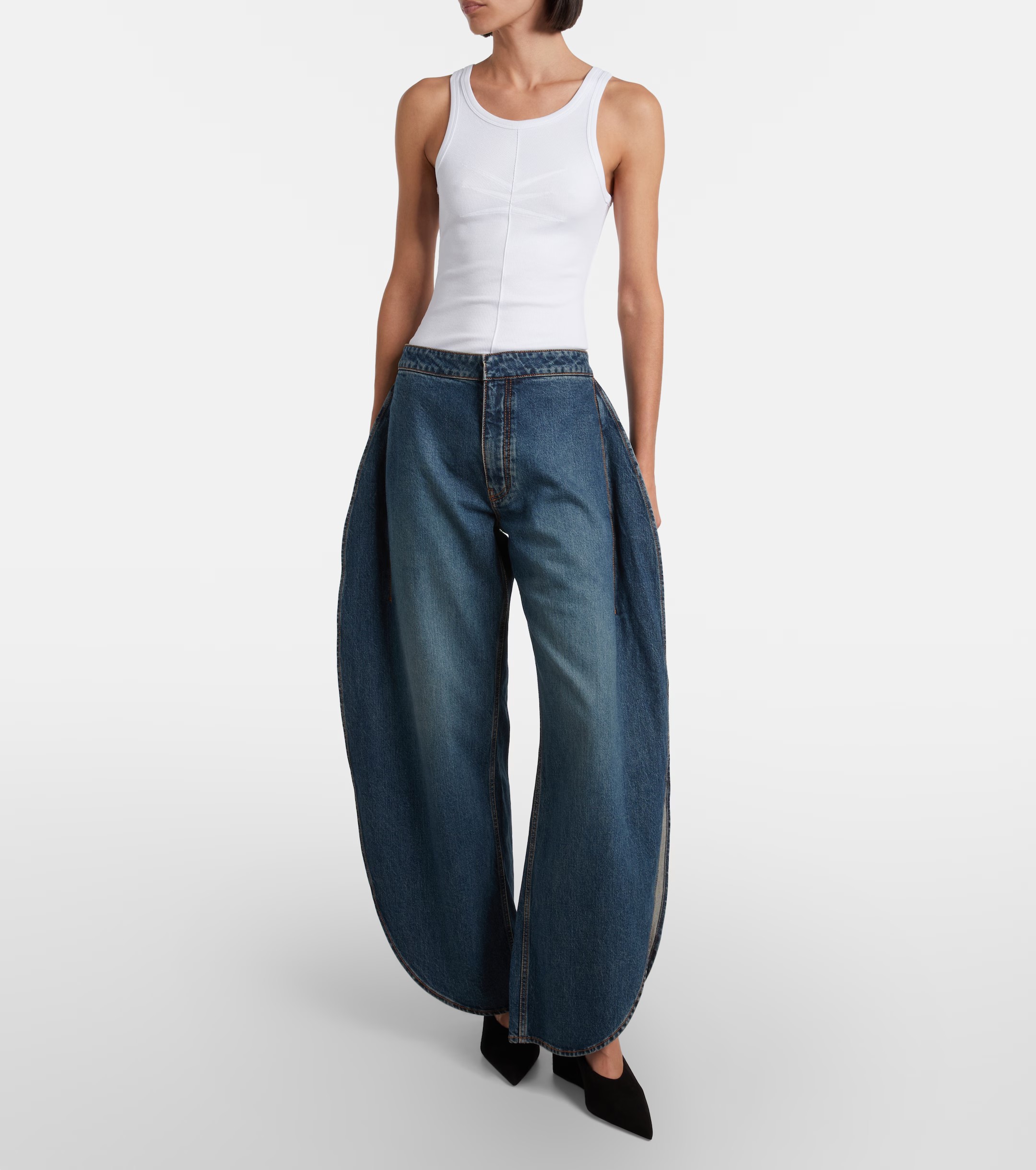 ❤️标志压褶螺纹背心！棉 两色 SML