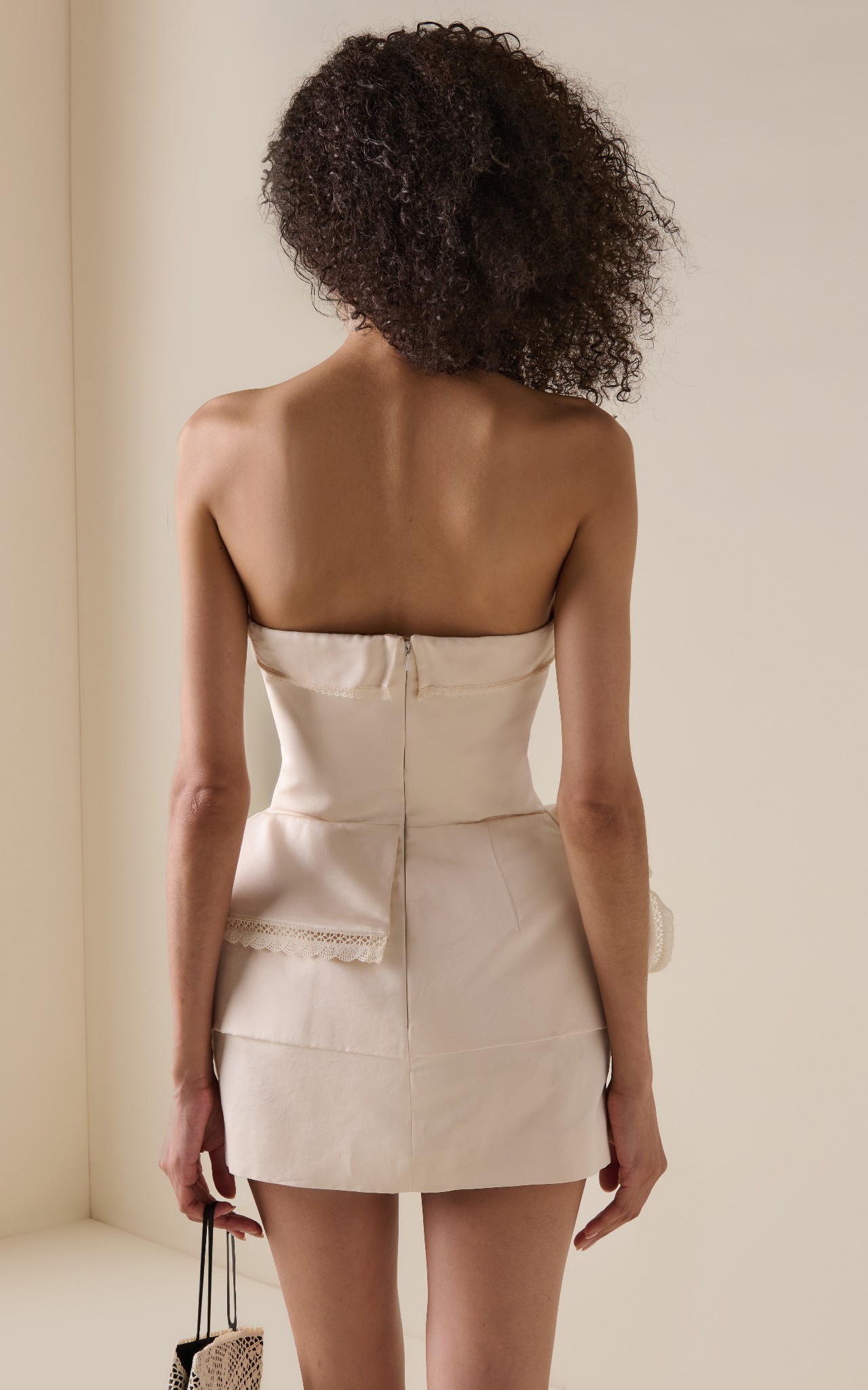 ❤️花边装饰立体裹胸连衣裙！棉 SML