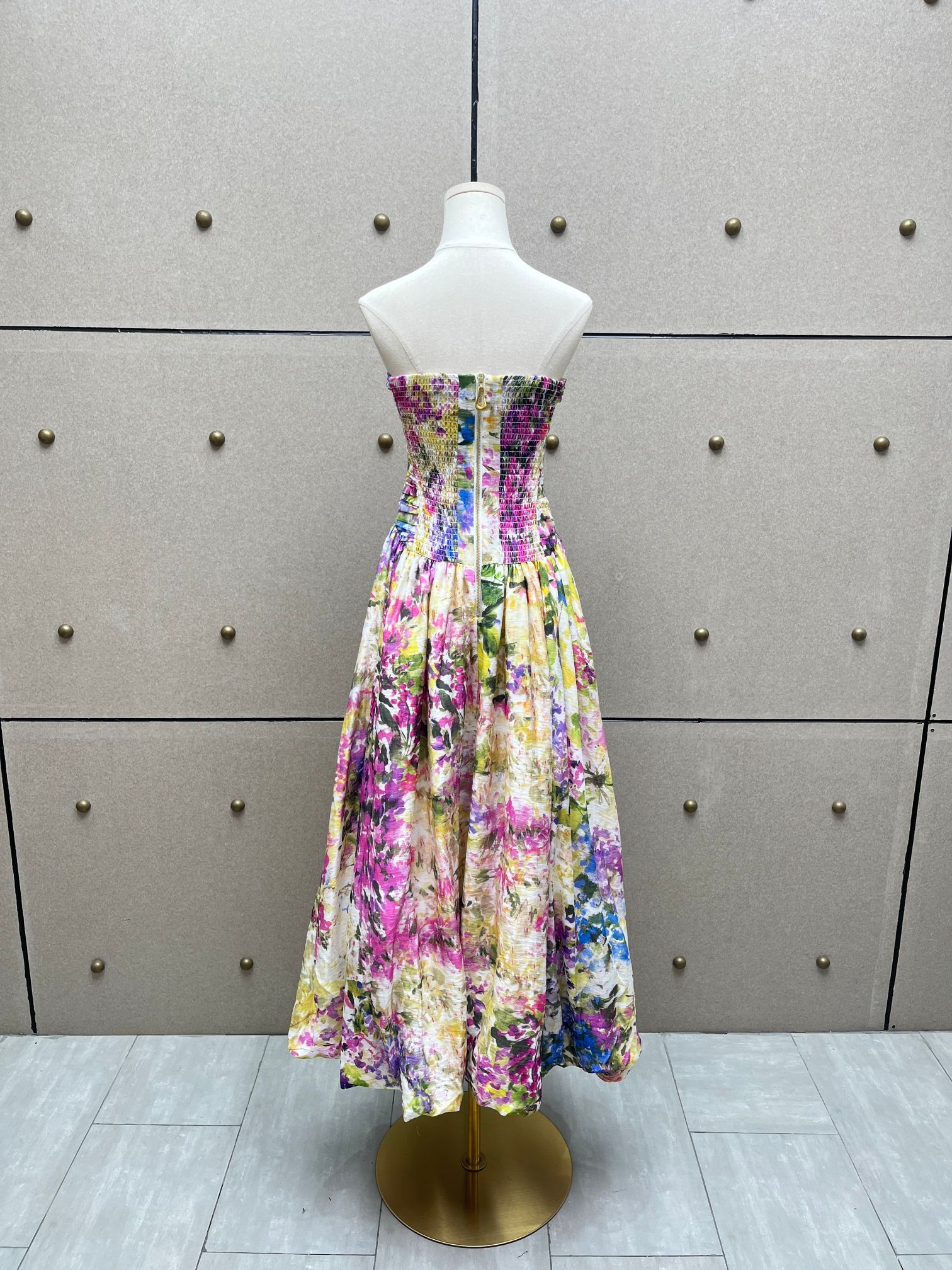 ❤️天丝亚麻混纺印花连衣裙！天丝亚麻 SML