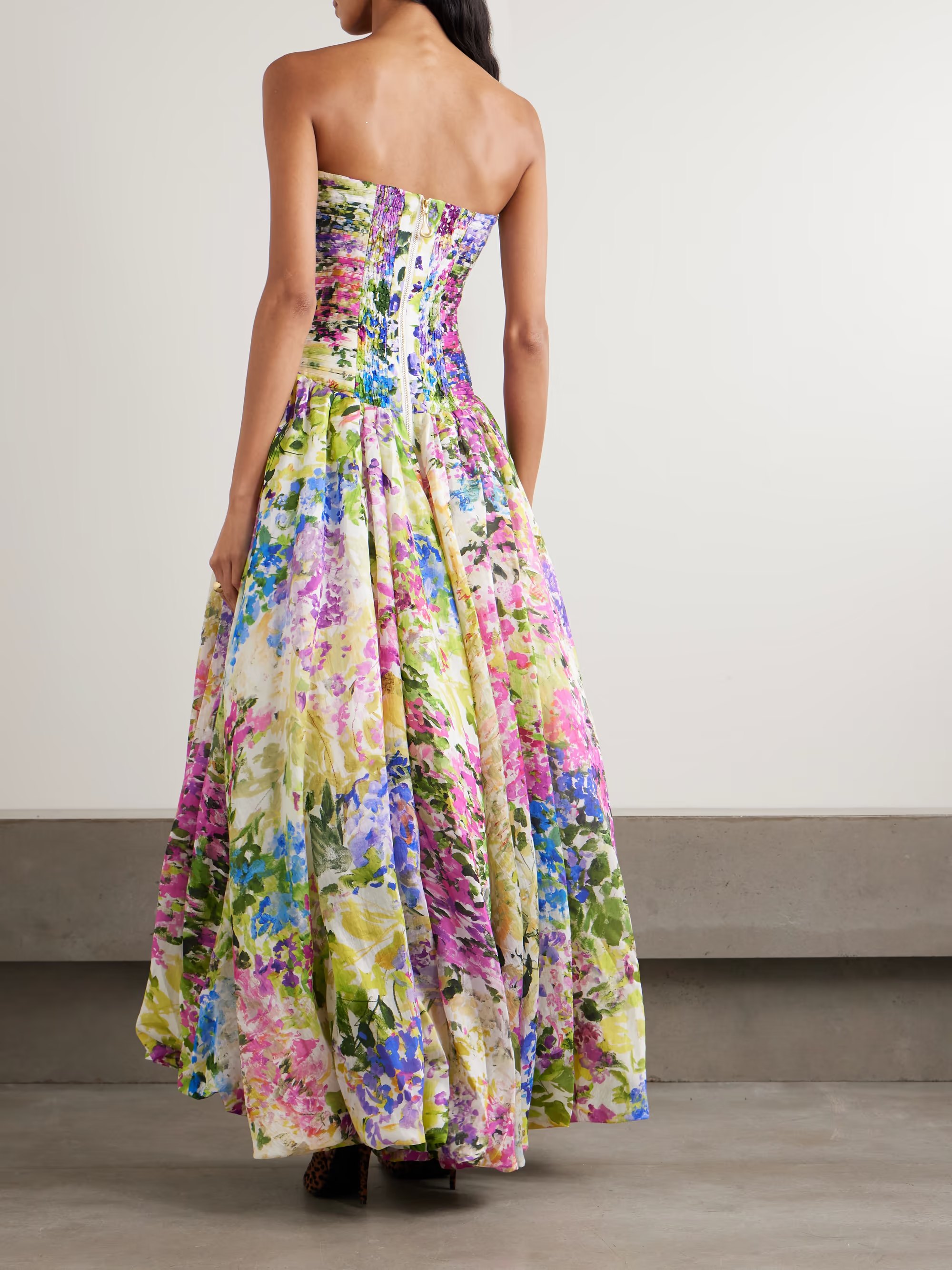 ❤️天丝亚麻混纺印花连衣裙！天丝亚麻 SML