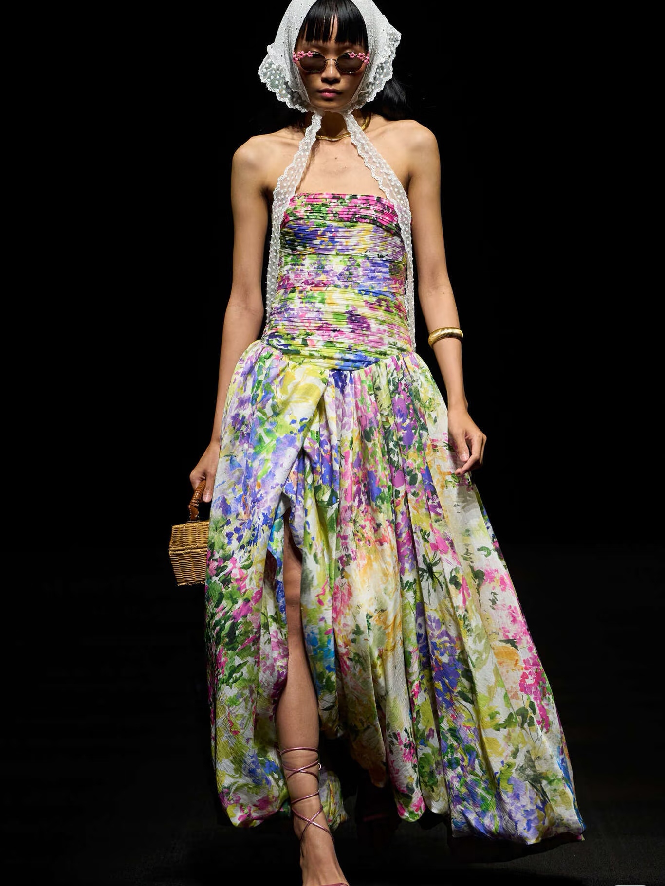 ❤️天丝亚麻混纺印花连衣裙！天丝亚麻 SML