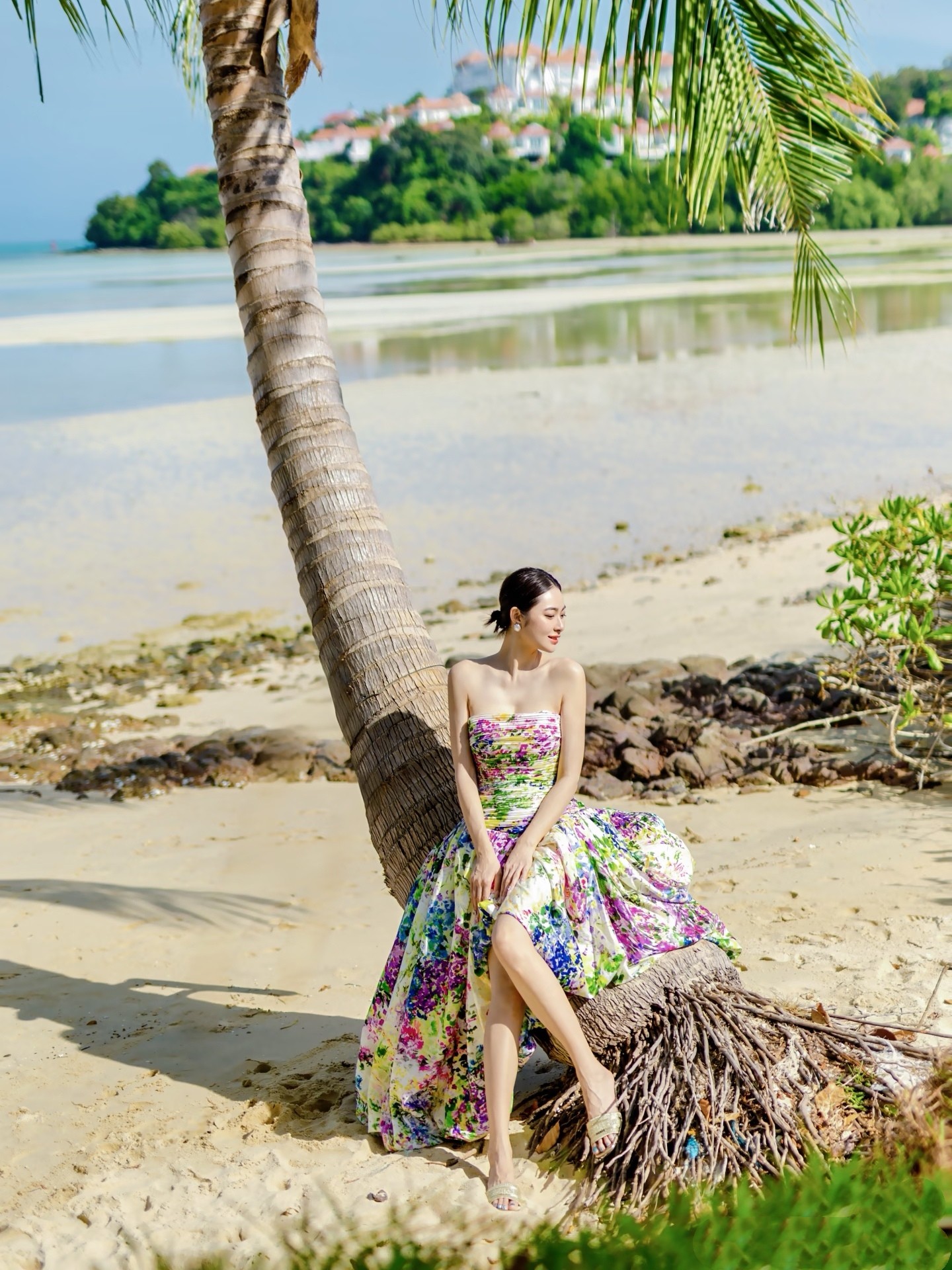❤️天丝亚麻混纺印花连衣裙！天丝亚麻 SML